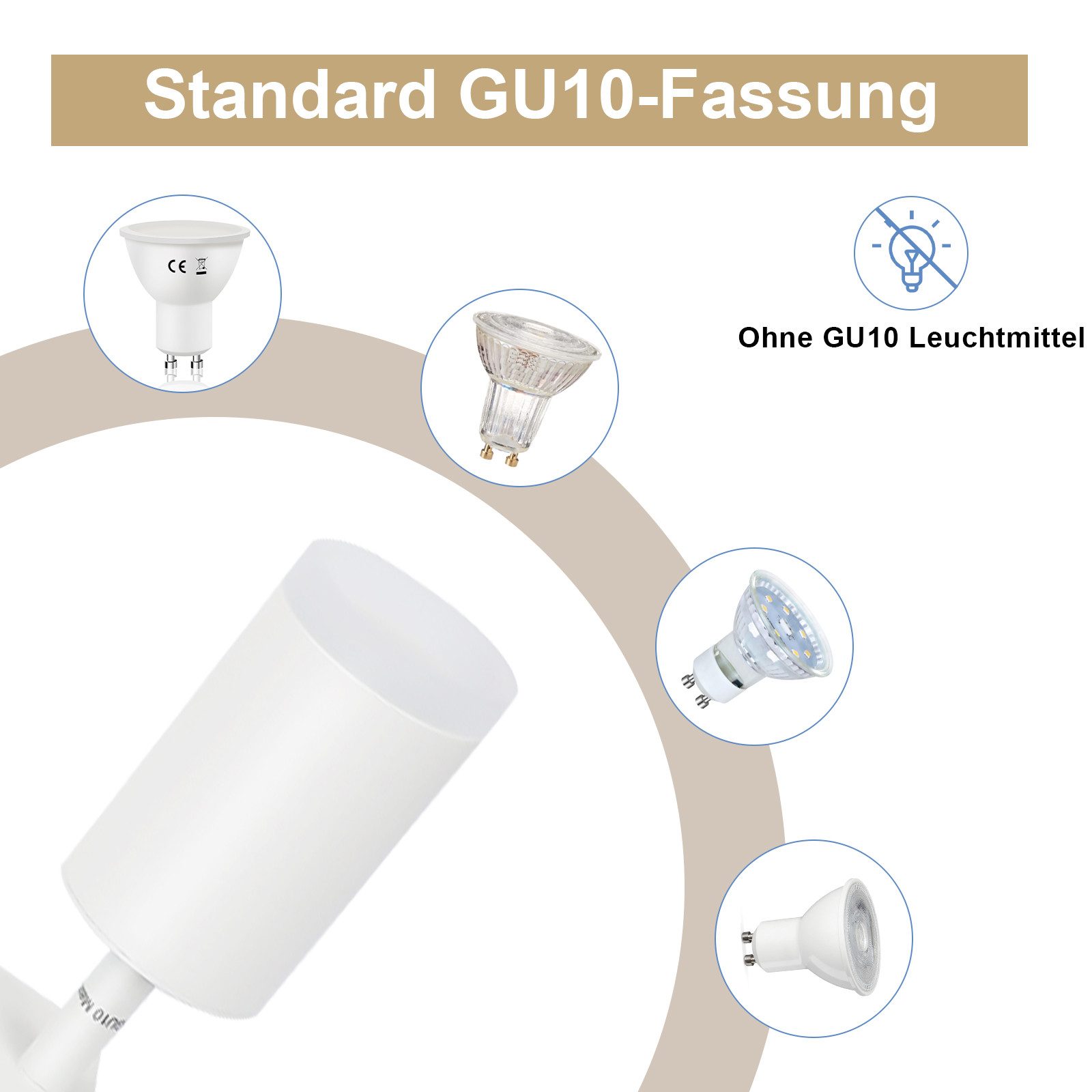 Nettlife Deckenstrahler Deckenstrahler 1/2/3/4 Flammig GU10, LED wechselbar günstig online kaufen