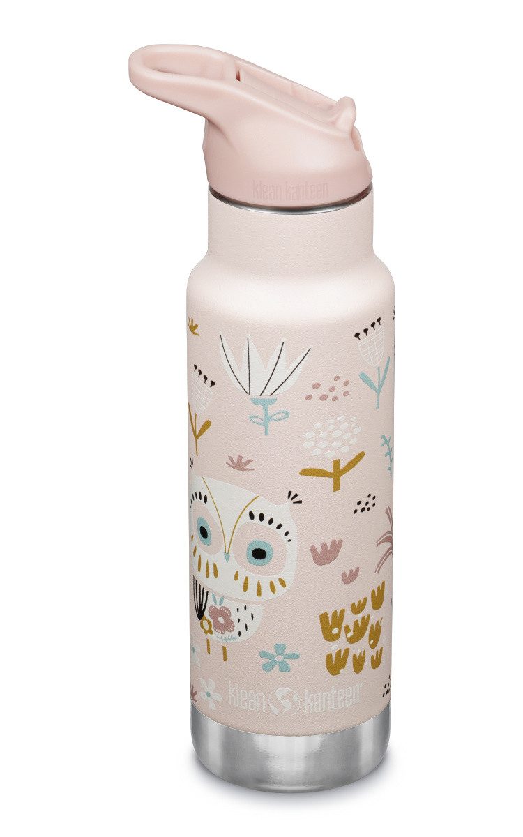 Klean Kanteen Trinkflasche Klean Isolierflasche Kid Classic 355ml Flip Sport Cap Eule Owl