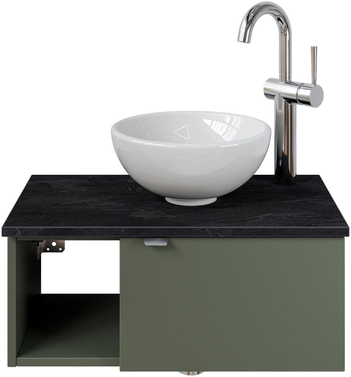 Saphir Waschtisch "Serie 6915 Waschschale mit Unterschrank für Gästebad, Gä günstig online kaufen