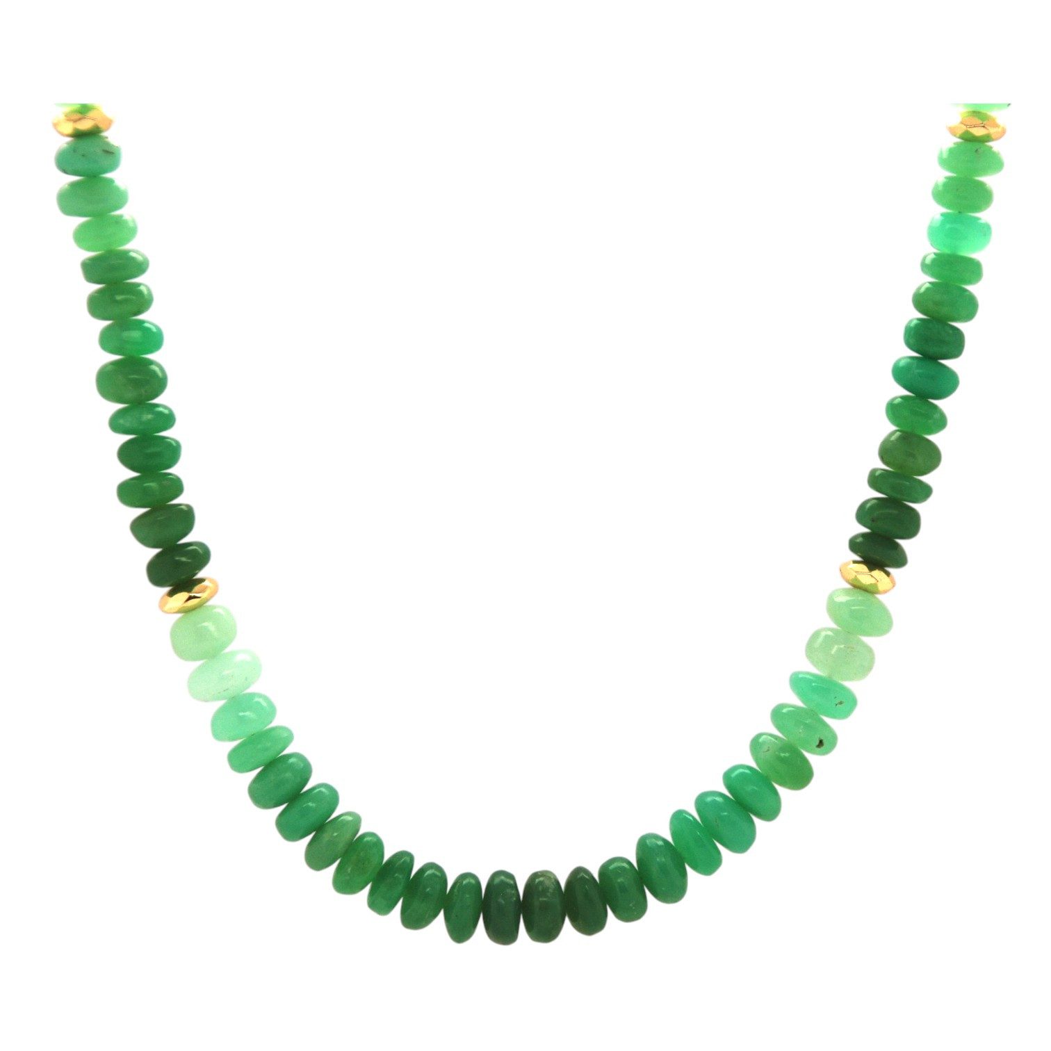 Sogni d'oro Collier mit Chrysopras und Pyrit goldcoated, Silber 925 vergoldet