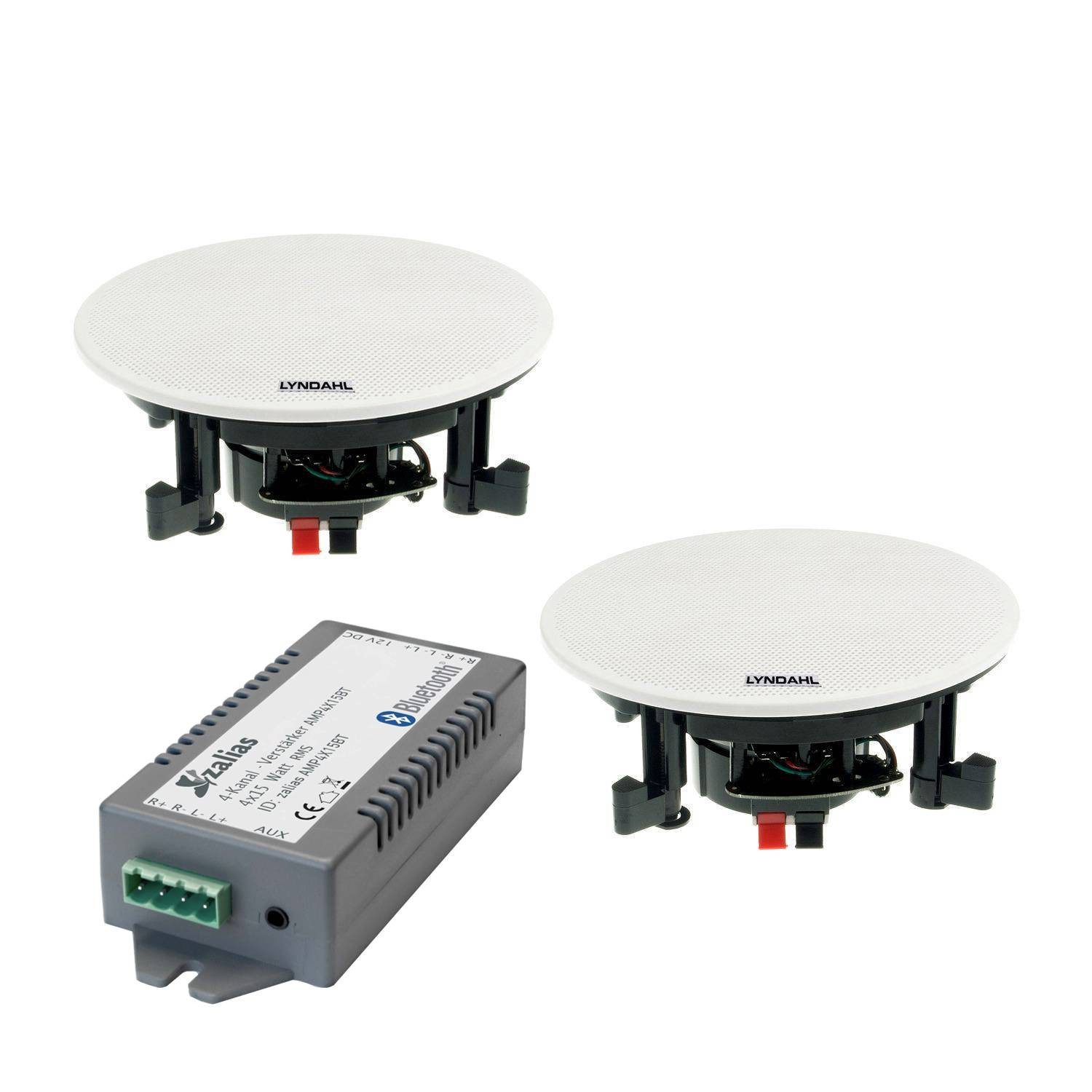 Lyndahl CS200P-Set inkl. Bluetoothverstärker 60 Watt 2 oder 4 Lautsprechern Einbaulautsprecher 4 (60 W)