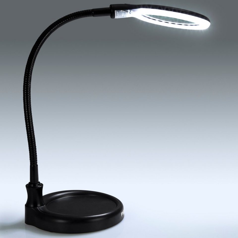 Fysic Lupenlampe FL-25LED, Vergrößerung: 1,75x (3 Dioptrien), Ideal für den  Einsatz auf dem Tisch, Schreibtisch oder der Werkbank