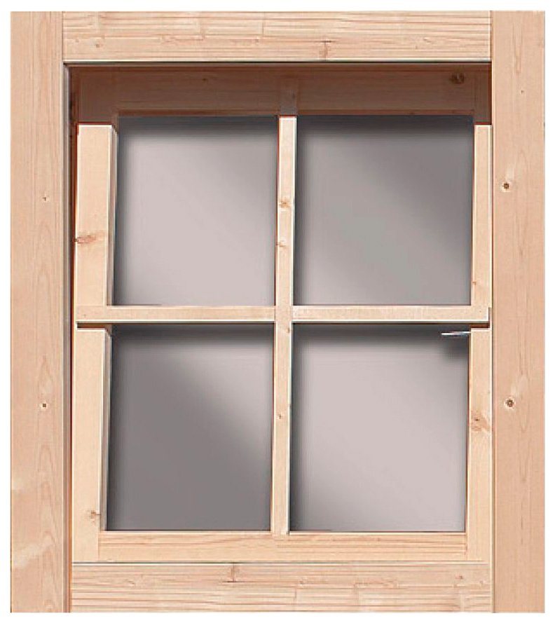 KARIBU Fenster BxT 69x79 cm, 28 mm, Aus nordischer Fichte