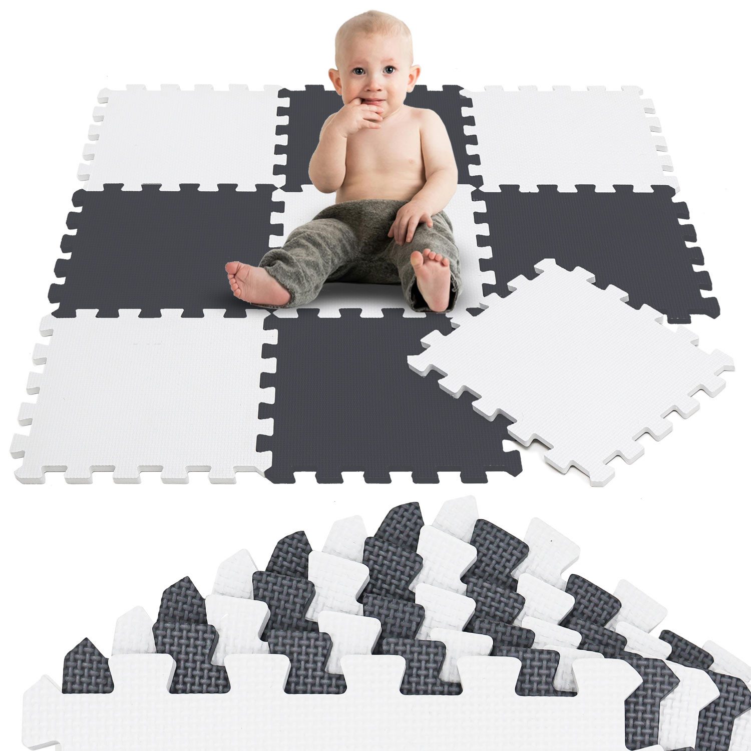 LittleTom Puzzlematte ab dem 1. Tag - 9 Teile Baby Spielmatte - 30 x 30 Kin günstig online kaufen