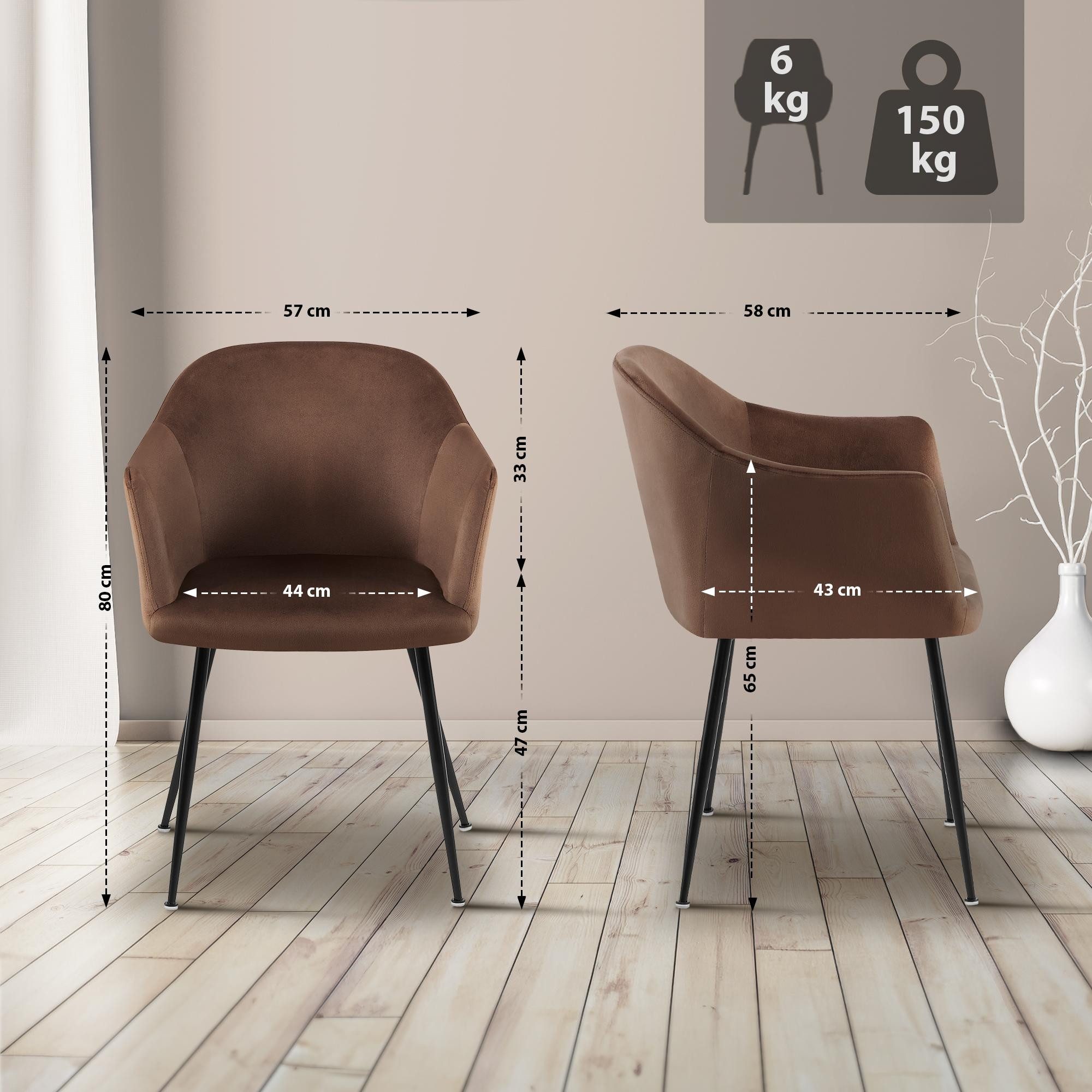 CLP Esszimmerstuhl Jaysie, Polsterung mit Samtbezug, günstig online kaufen