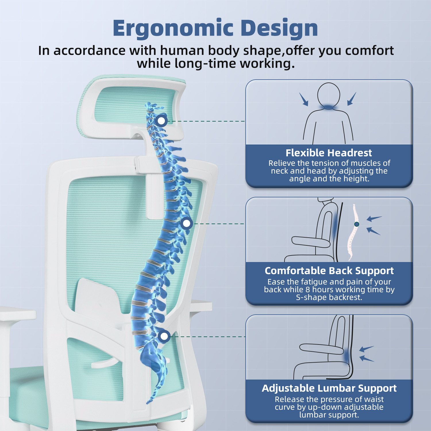 Adormii Bürostuhl Ergonomischer Bürostuhl, Schreibtischstuhl Chefsessel günstig online kaufen