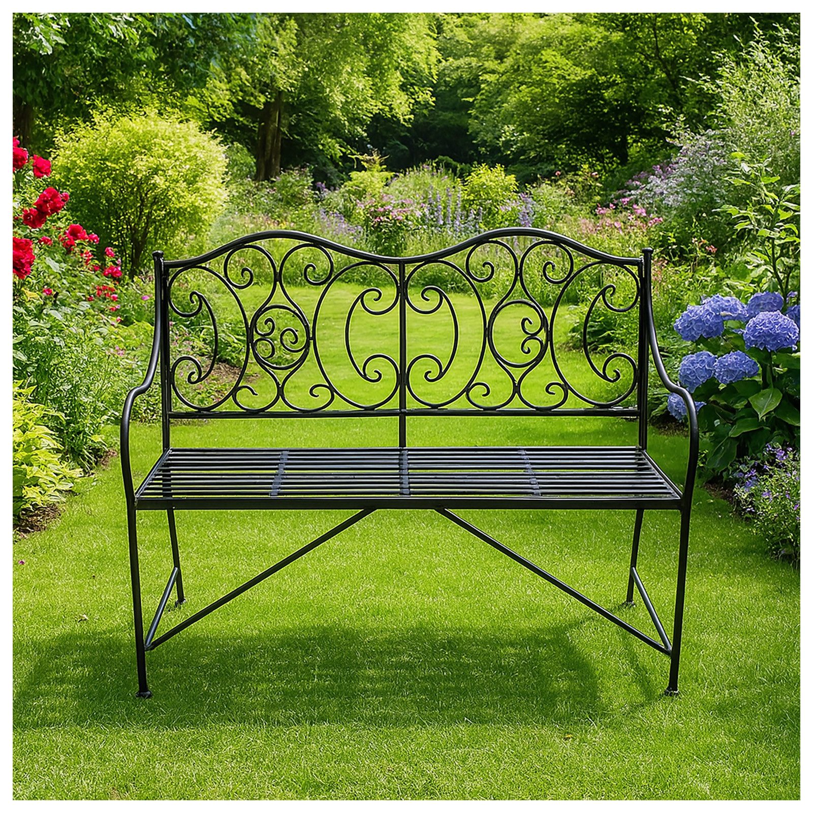 HTI-Living Gartenbank Sitzbank aus Metall Gartenbank günstig online kaufen
