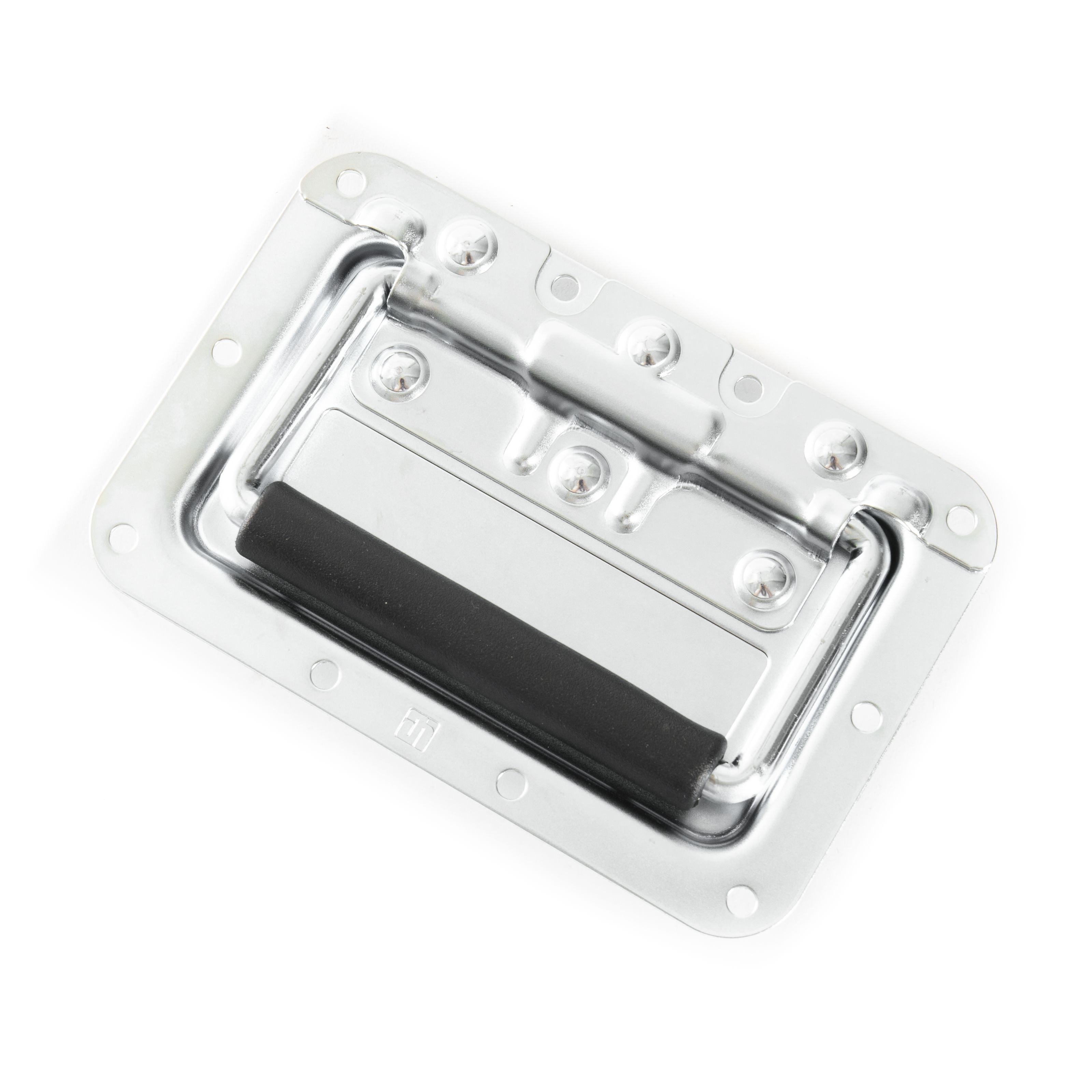 Adam Hall Griff (Fittings, Griffe), 34082 Klappgriff gefedert Stahl verzinkt,in Einbauschale - Griff