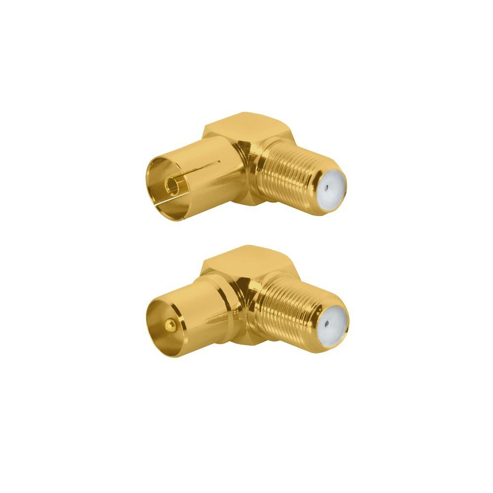 ARLI schwarz TV-Kabel, F-Stecker, F-Verbinder (300 cm), 3m TV Winkel Anschlusskabel HD vergoldet 135dB Adapter Kabel Digital