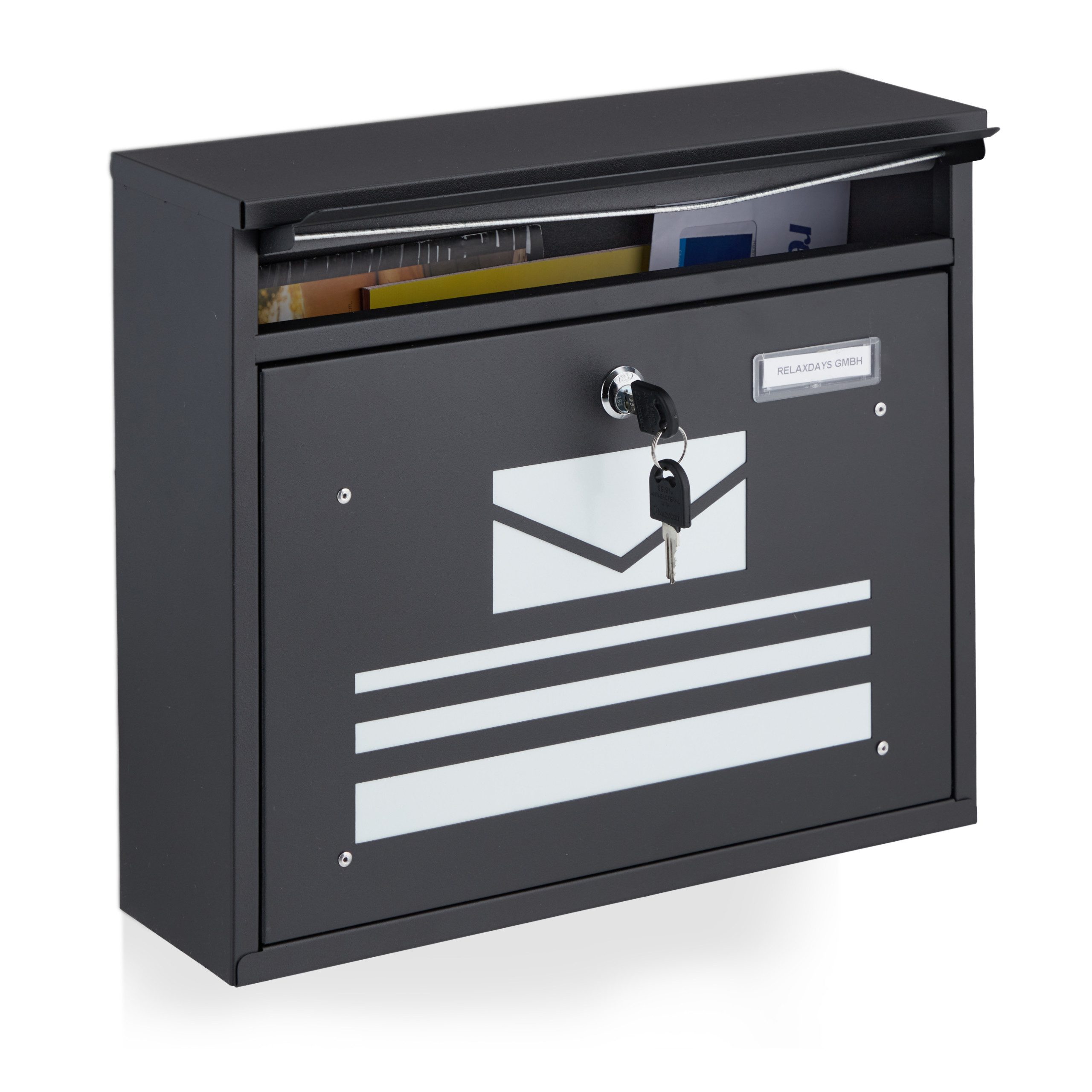 relaxdays Briefkasten Pulverbeschichteter Briefkasten günstig online kaufen