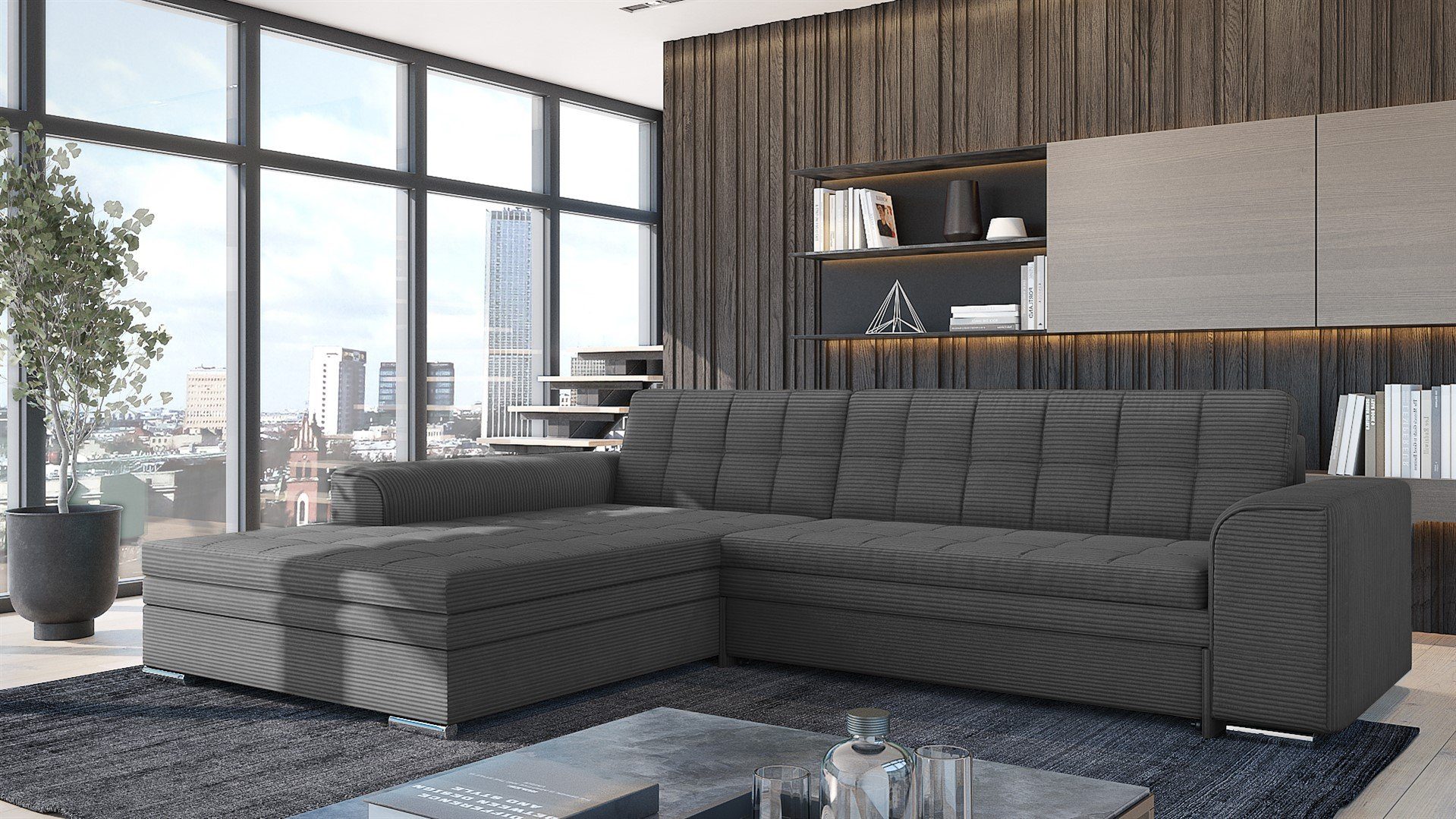 Fun Möbel Ecksofa Sofa SARRA Ottomane günstig online kaufen