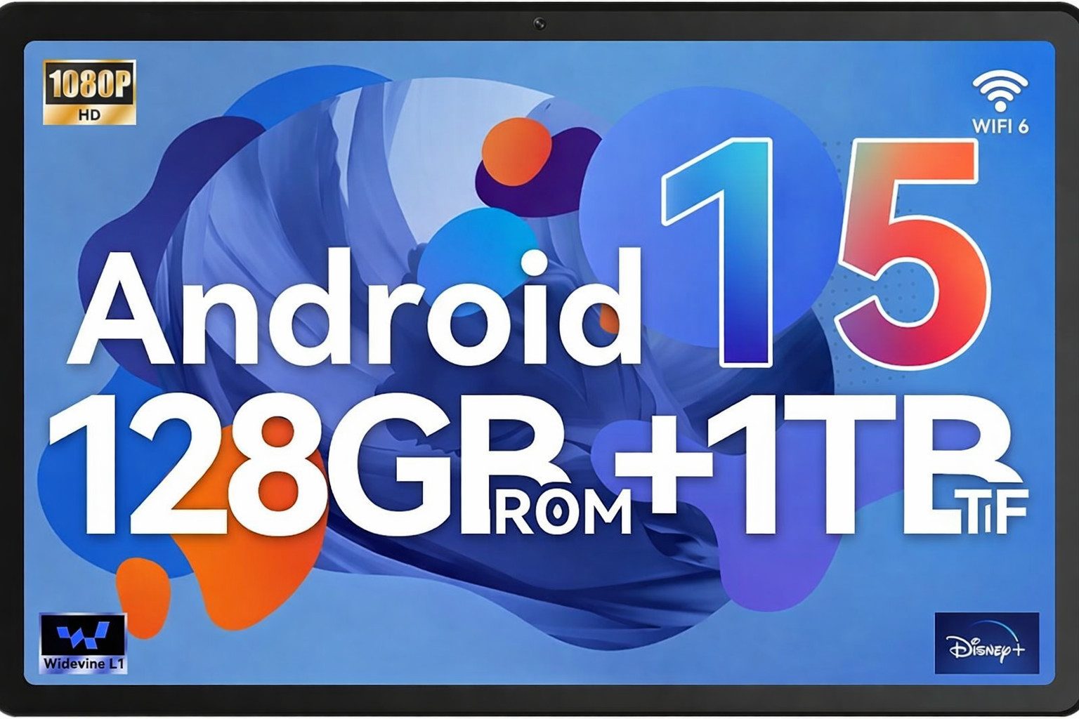 BUFO 10’’ Android 15, Octa Core 30(6+24)GB RAM+128GB, HD 1280x800, 6200mAh Tablet (10", 128 GB, Android, 2,4G/5G WiFi, 128GB bis zu 1TB, Gesichtsentsperrung, Dual Kamera)