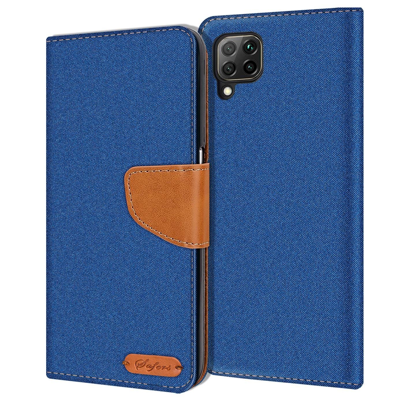 CoolGadget Handyhülle Denim Schutzhülle Flip Case für Huawei P40 Lite 6,4 Zoll, Book Cover Handy Tasche Hülle für P40 Lite Klapphülle