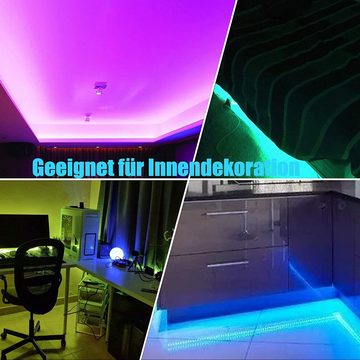 zggzerg LED Stripe »5M LED Streifen Wasserdicht Musik Lichterkette RGB Dimmbar Lichtleiste«