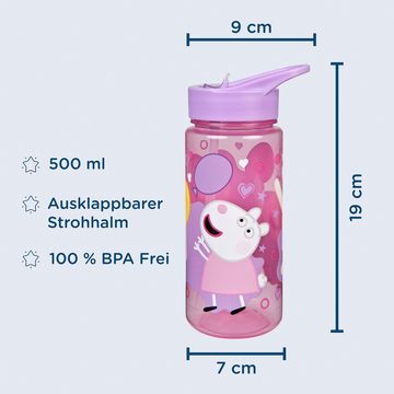 Scooli Lunchbox Brotzeitdose & Trinkflasche, Peppa Pig, Kunststoff, (Set, 2-tlg), mit Trinkflasche