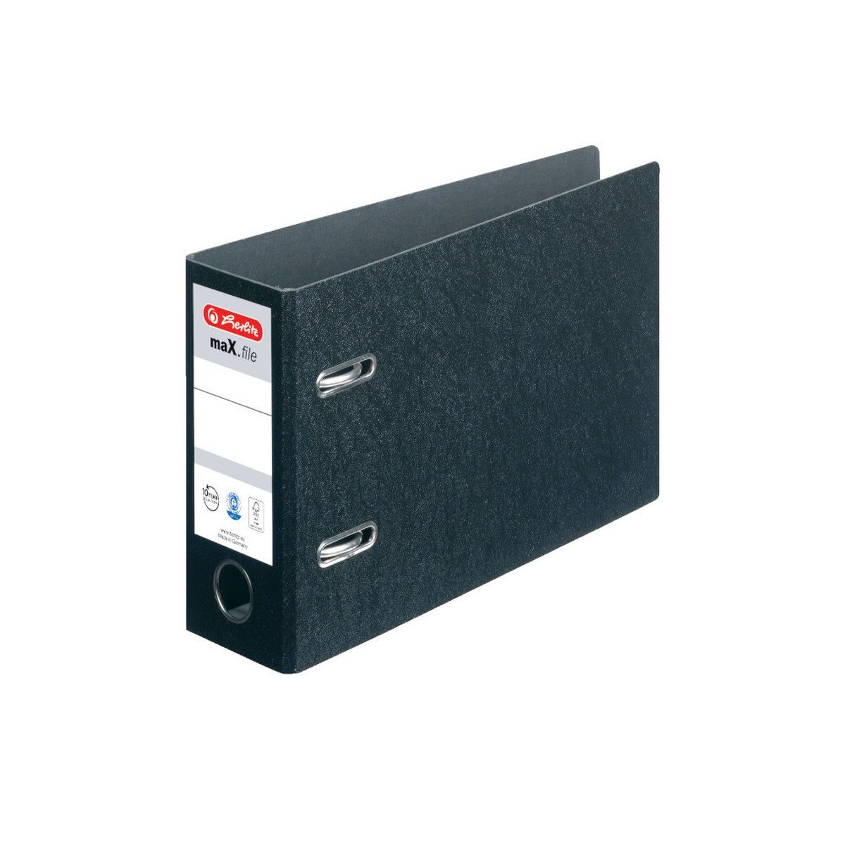 HAMELIN PAPERBRANDS Ringbuchmappe herlitz Ordner maX.file quer Hartpappe DIN A5 Rückenbreite 7,5cm