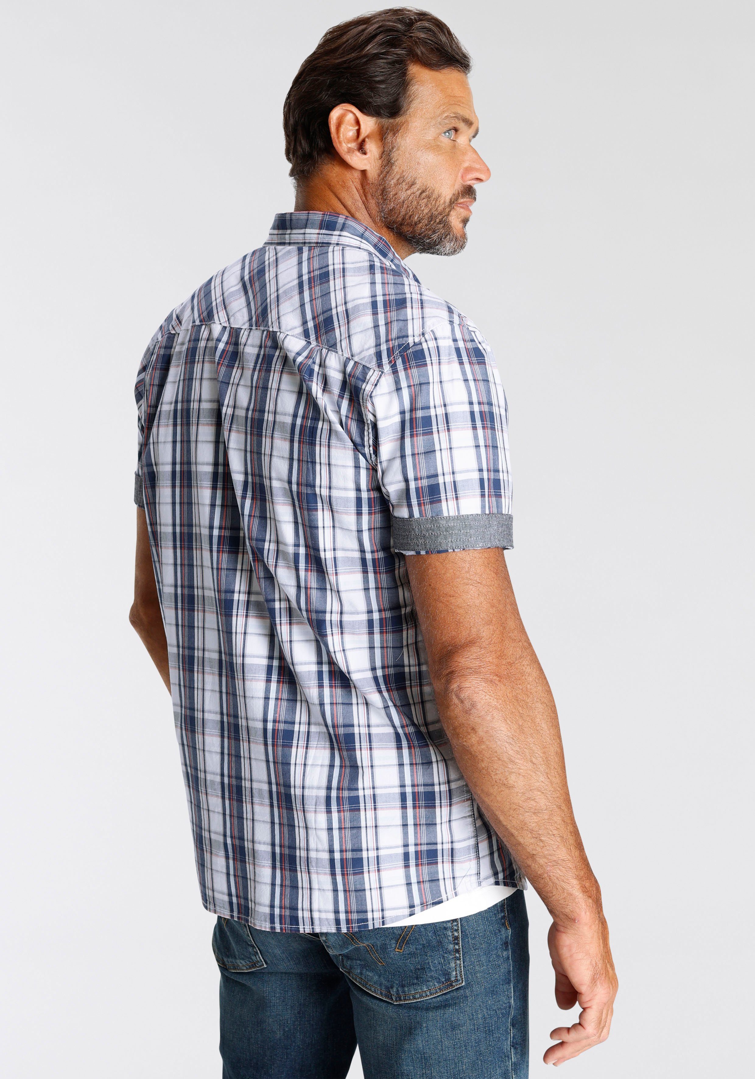 Man's World Kurzarmhemd mit kleinem Brustprint