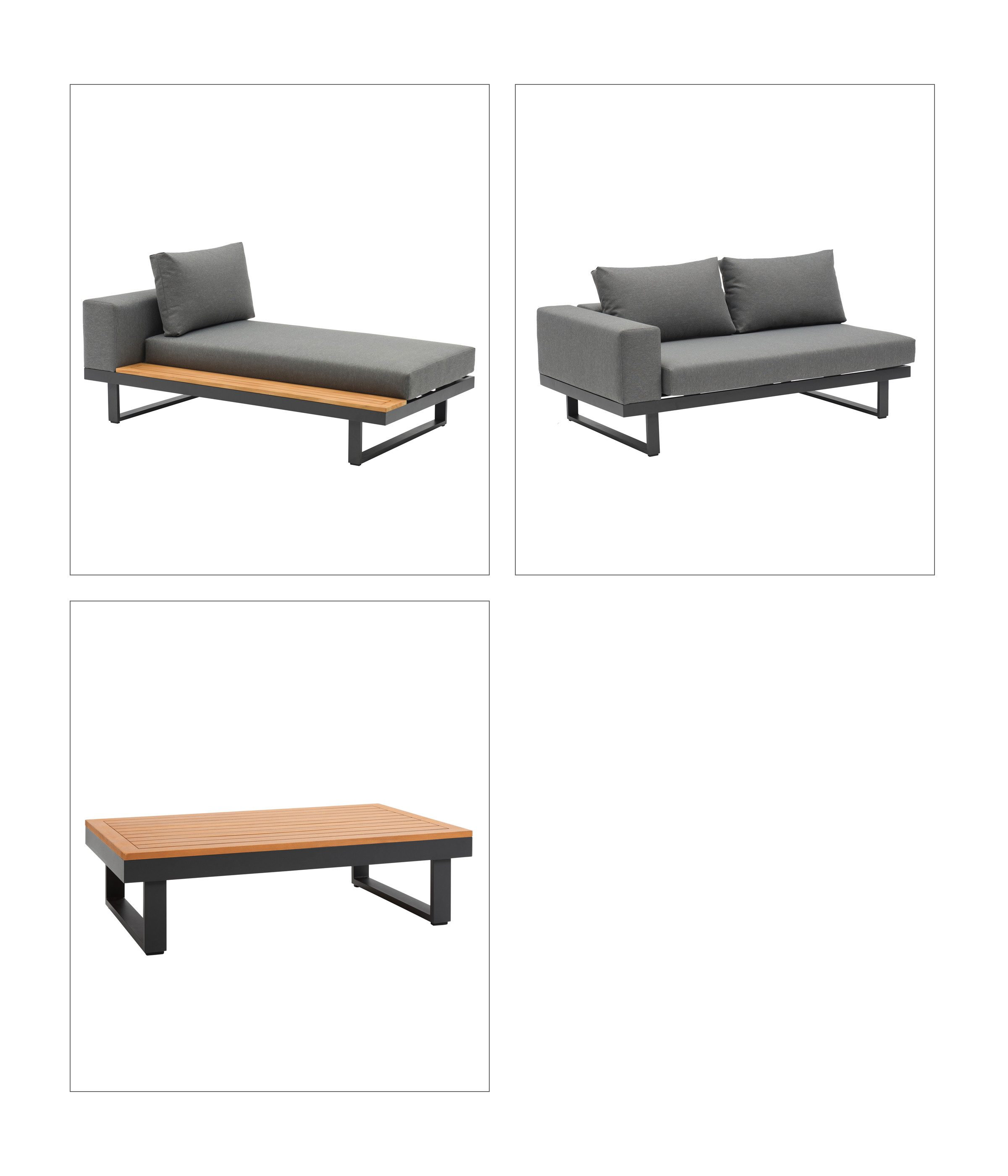 Dehner Balkonset Riva, 3-teilig, 4-Sitzer, inkl. günstig online kaufen