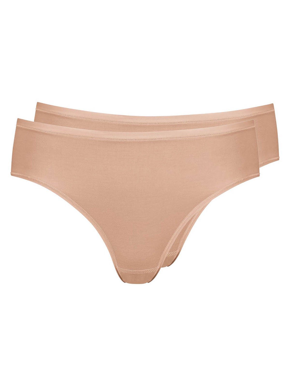 HUBER Slip Damen Midi Slip 2er Pack Cotton 2 Pack (Packung, 2-St) Zwickel