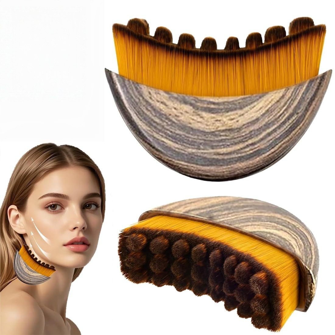 Forrlite Gesichtsmassagegerät Lymphatic Contour Face Brush, Gesichts Lymphdrainage Massagegerät, Ergonomisch Gestaltet, Um Sich Genau An Die Haut Anzupassen