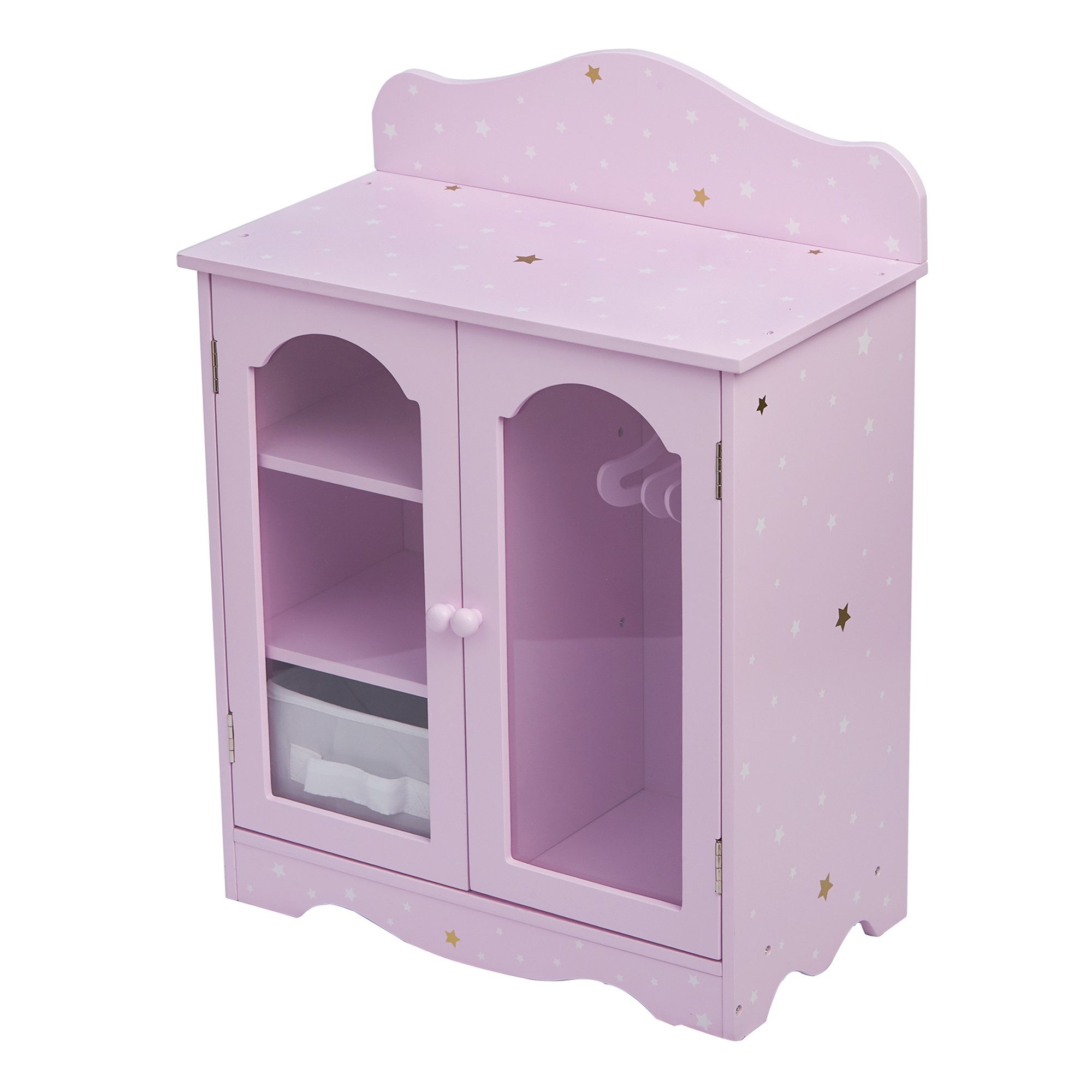 TEAMSON™ KIDS    Puppenmöbel Puppenschrank Lavendel mit Regal & Kleiderstan günstig online kaufen