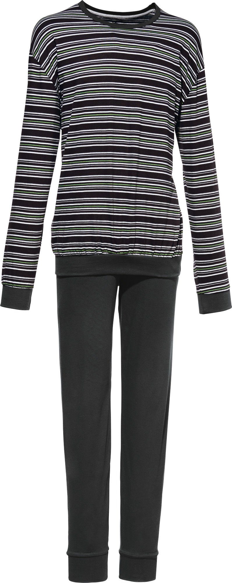 Erwin Müller Pyjama Herren-Schlafanzug Single-Jersey Streifen