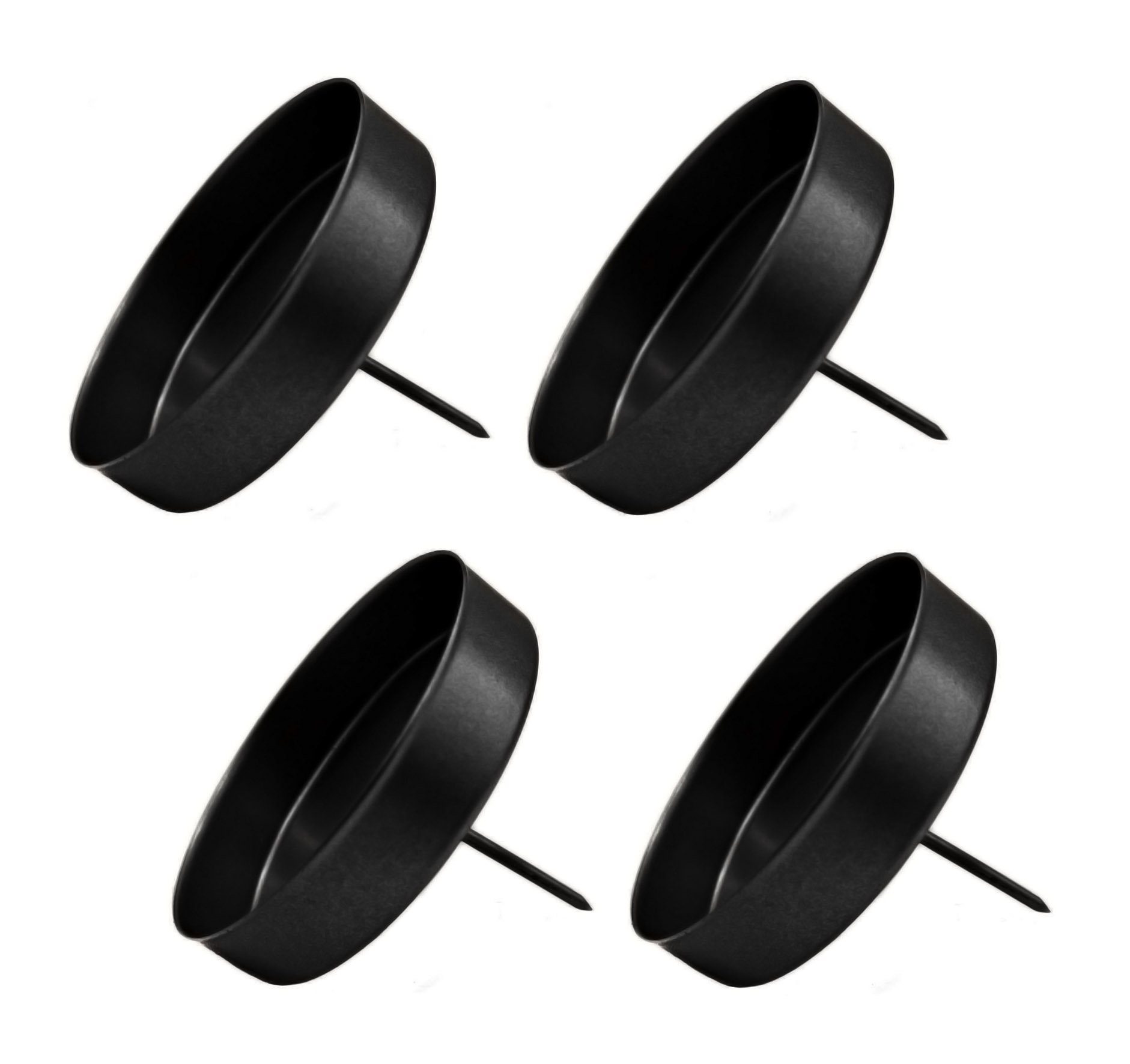 Spetebo Kerzenhalter Pick Kerzentülle 4er schwarz Set) Stumpenkerzen Set (4er für