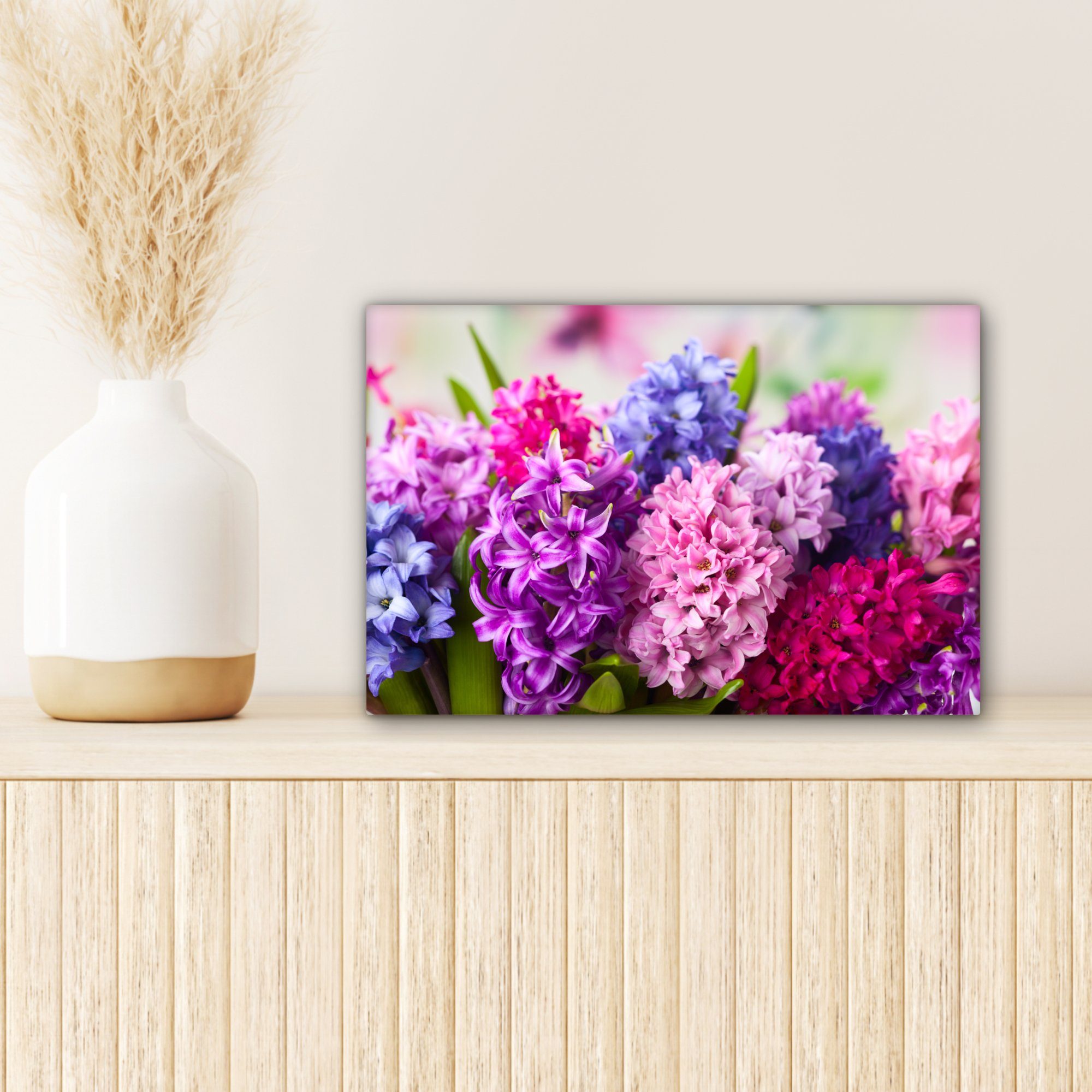 Blumen Pflanzen, Wanddeko, cm - OneMillionCanvasses® - Leinwandbilder, Hyazinthe Wandbild (1 30x20 Aufhängefertig, St), Leinwandbild