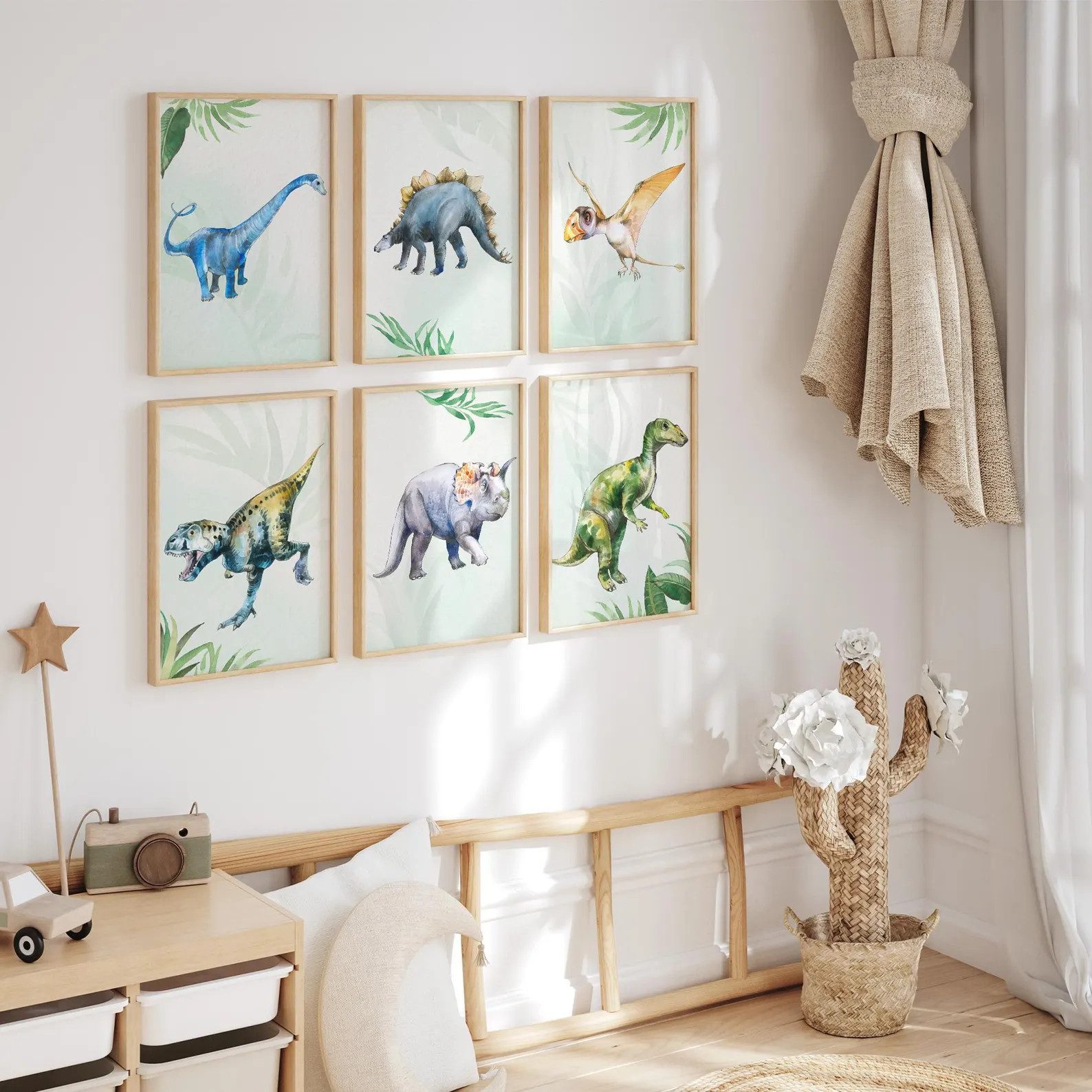 MeinBaby123® Poster Dinosaurier Poster, Dinosaurier Bilder, Babyzimmer Deko günstig online kaufen