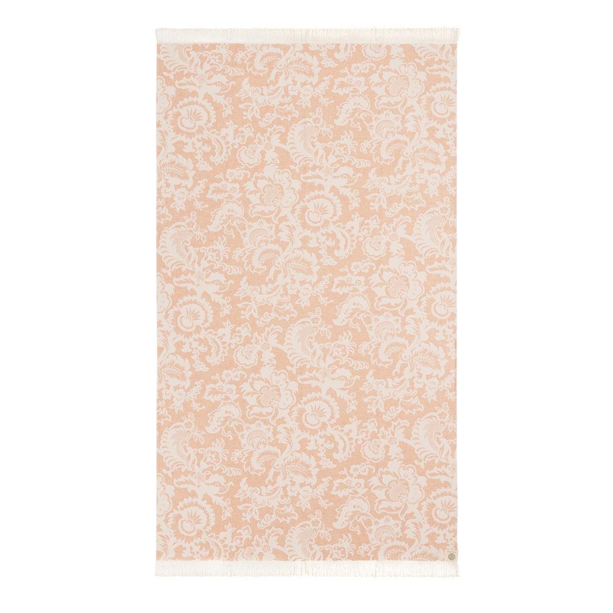 440s Badetuch 440s Pareo Strand-Tuch Baumwolle (1-St) Abstrakter Barock Apricot