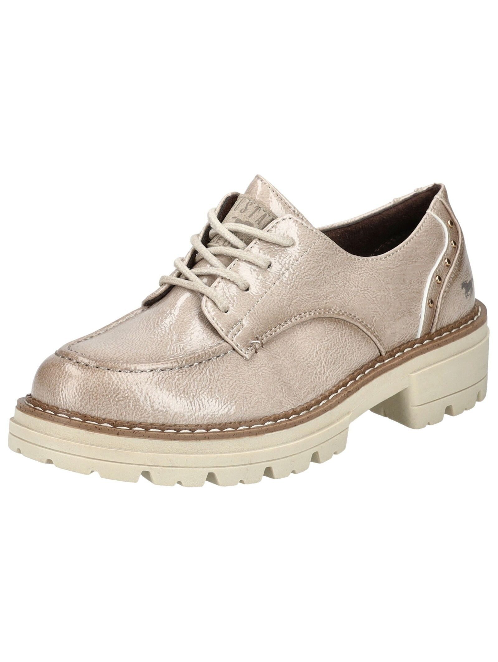 Halbschuhe Lederimitat Schnürschuh