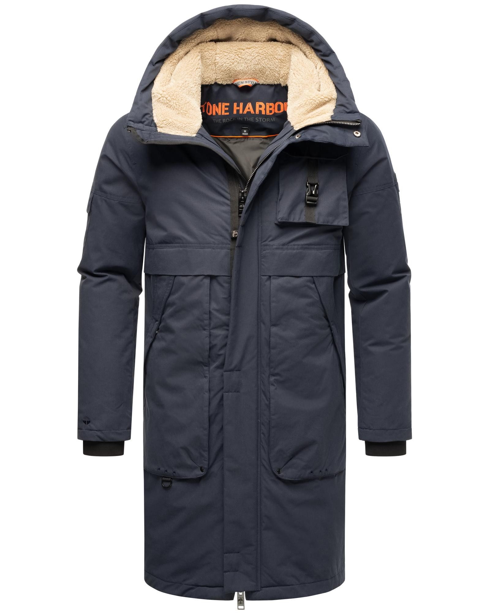 Stone Harbour Wintermantel Cyriaan XX Langer Herren Winterparka mit großen Eingrifftaschen