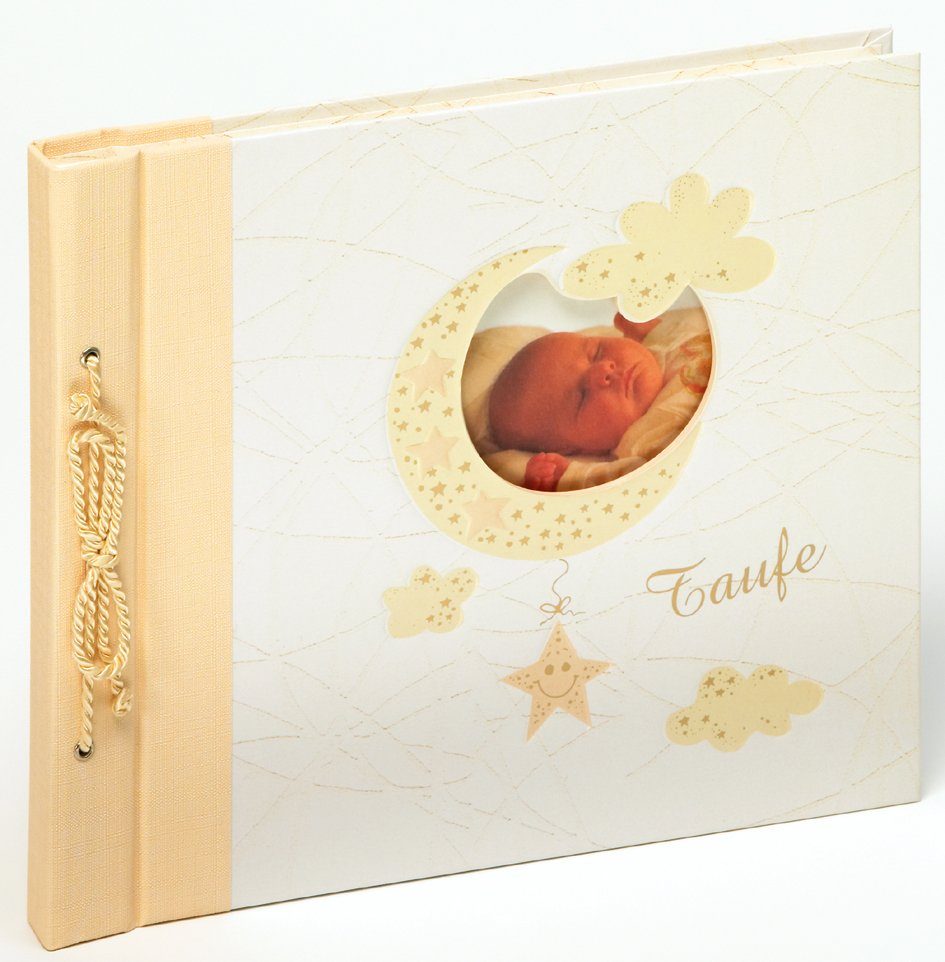 Walther Design Fotoalbum Babyalben Bambini, buchgebunden, Kunstdruckeinband, Goldprägung, Formausstanzung