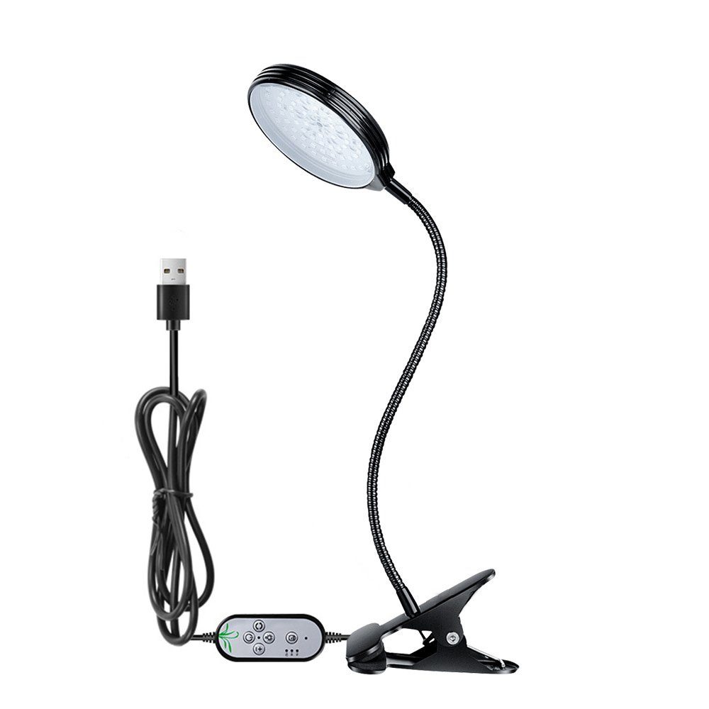 Rosnek Pflanzenlampe Voll Spektrum, Verstellbarer Schwanenhals,mit Schreibt günstig online kaufen