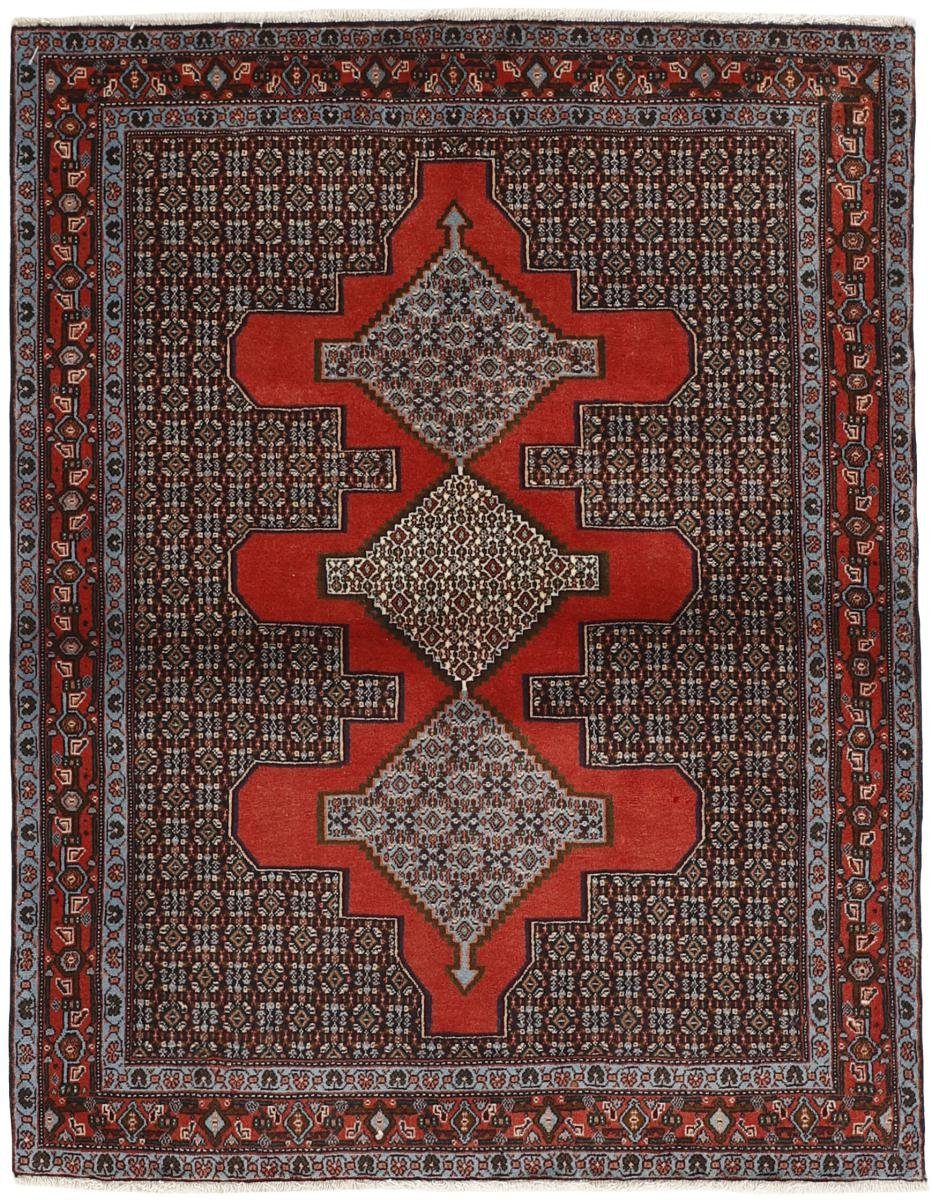 Orientteppich Senneh 125x159 Handgeknüpfter Orientteppich / Perserteppich, Nain Trading, rechteckig, Höhe: 12 mm