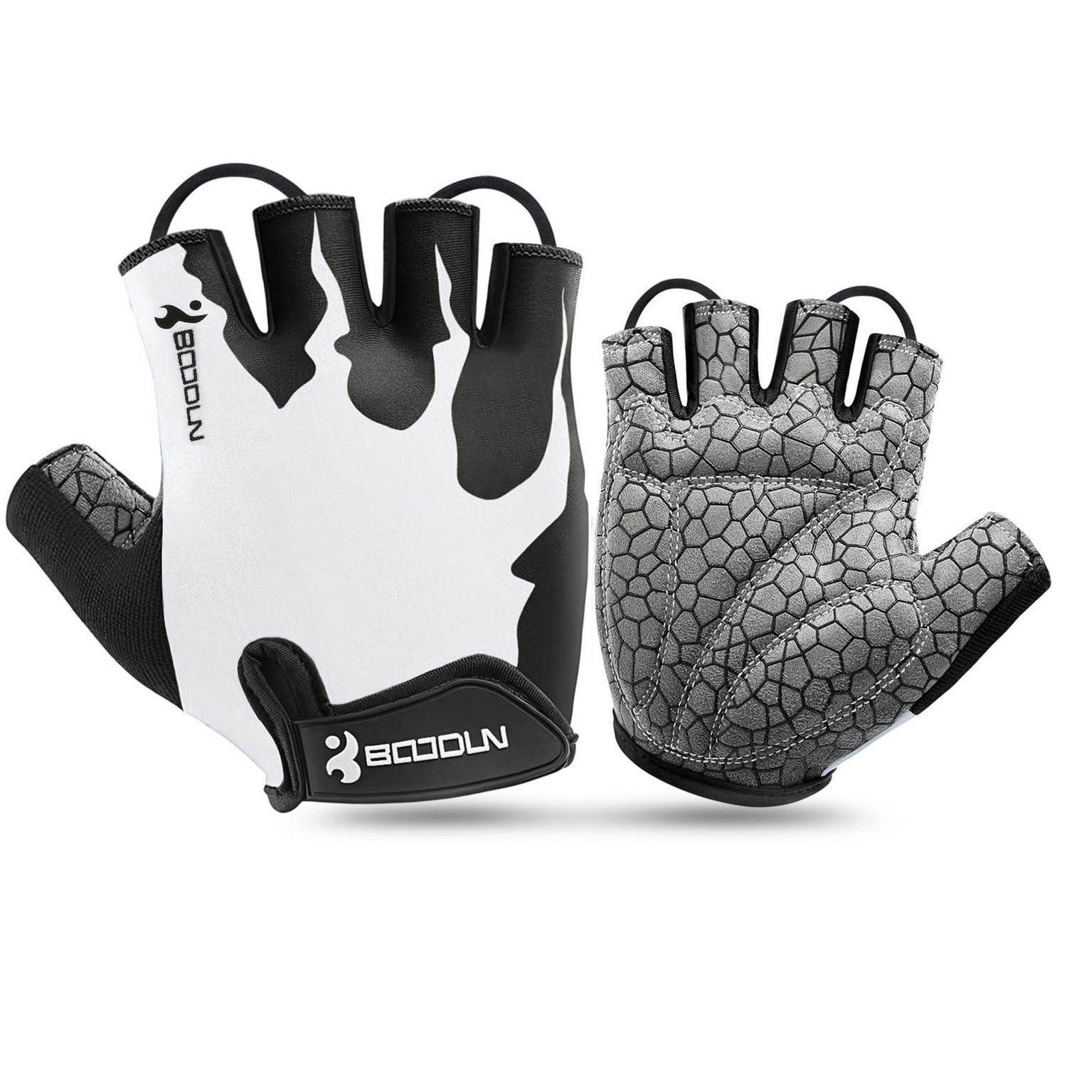 LuxusKollektion Fahrradhandschuhe Fahrradhandschuhe Halbfinger Herren XXL Weiß (1-St)