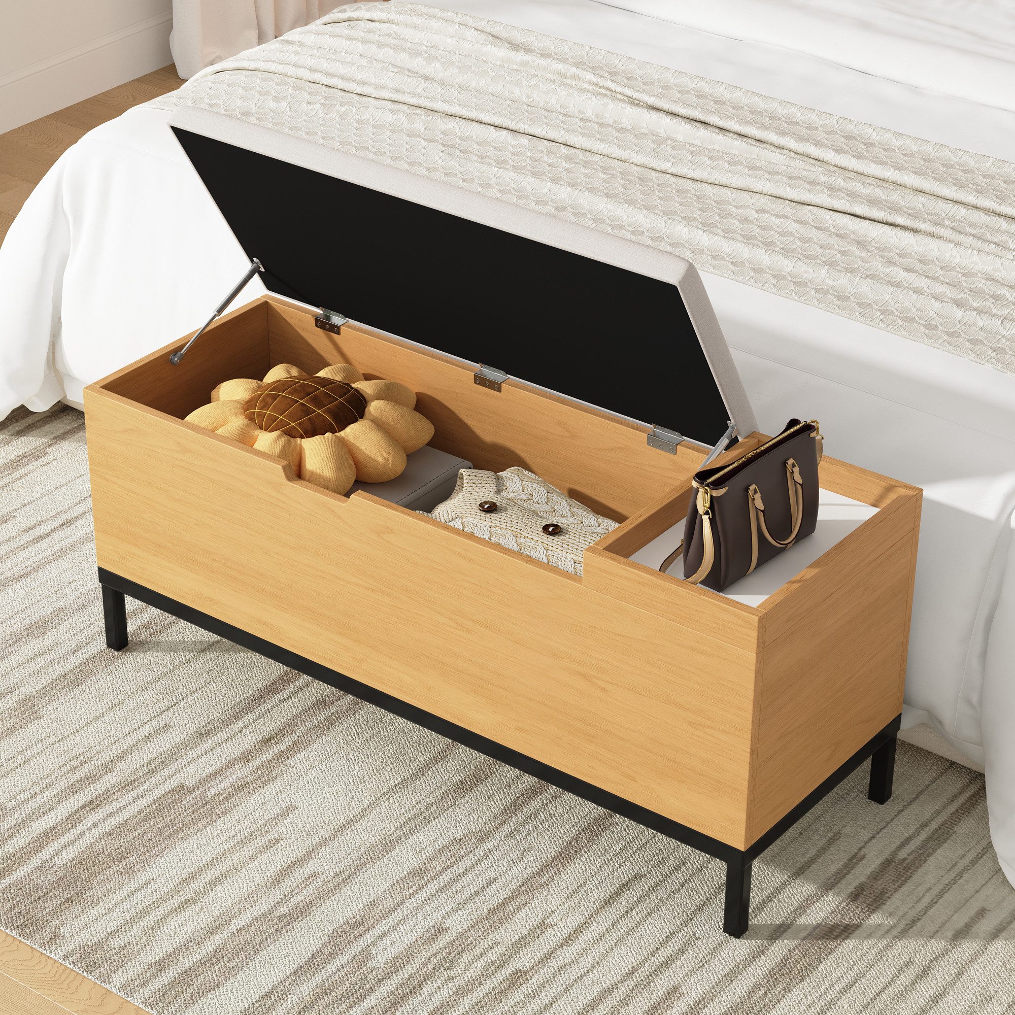 Flieks Polsterbank mit öffnbarer Aufbewahrungsbox (115×49,5×40 cm, 1-St., S günstig online kaufen