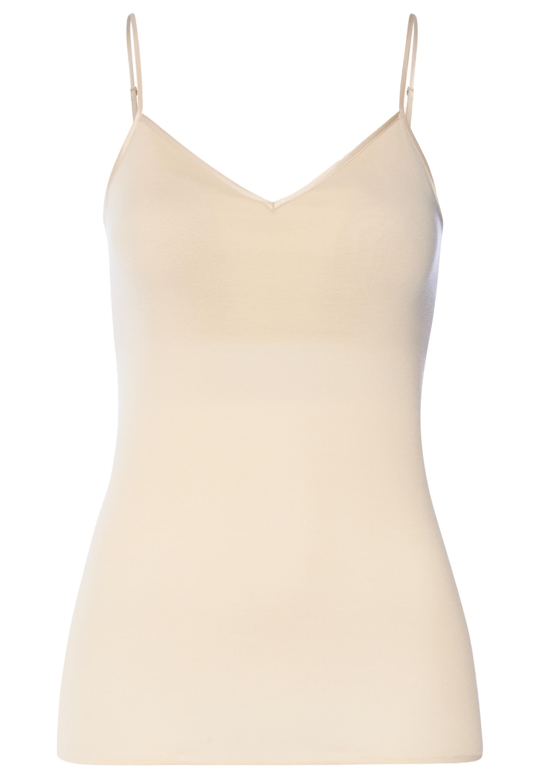 Hanro Unterhemd Cotton Seamless (1-St) Spaghetti Top - Baumwolle - Atmungsaktiv - Herausnehmbare Polster