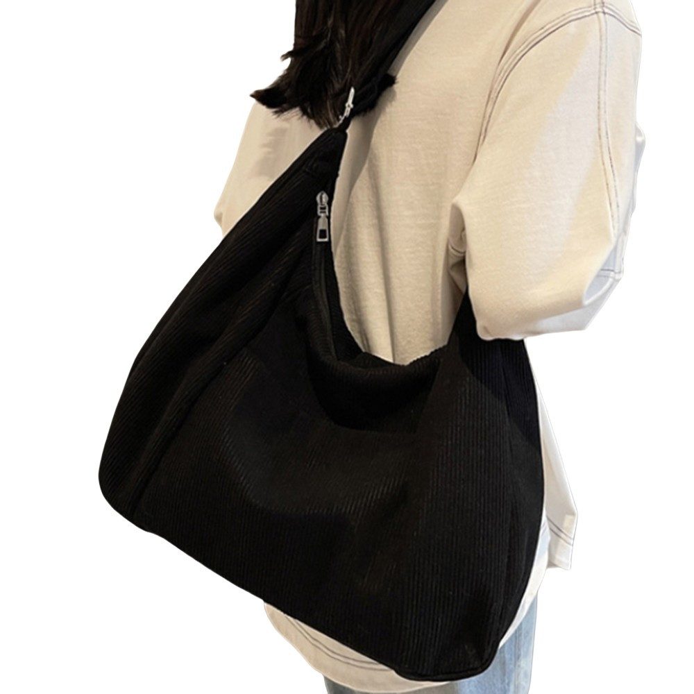 Coonoor Umhängetasche Damen Groß Cord Tasche Shopper Crossbody Schultertasche Henkeltasche, Hobo Handtasche für Uni Arbeit Mädchen Schule