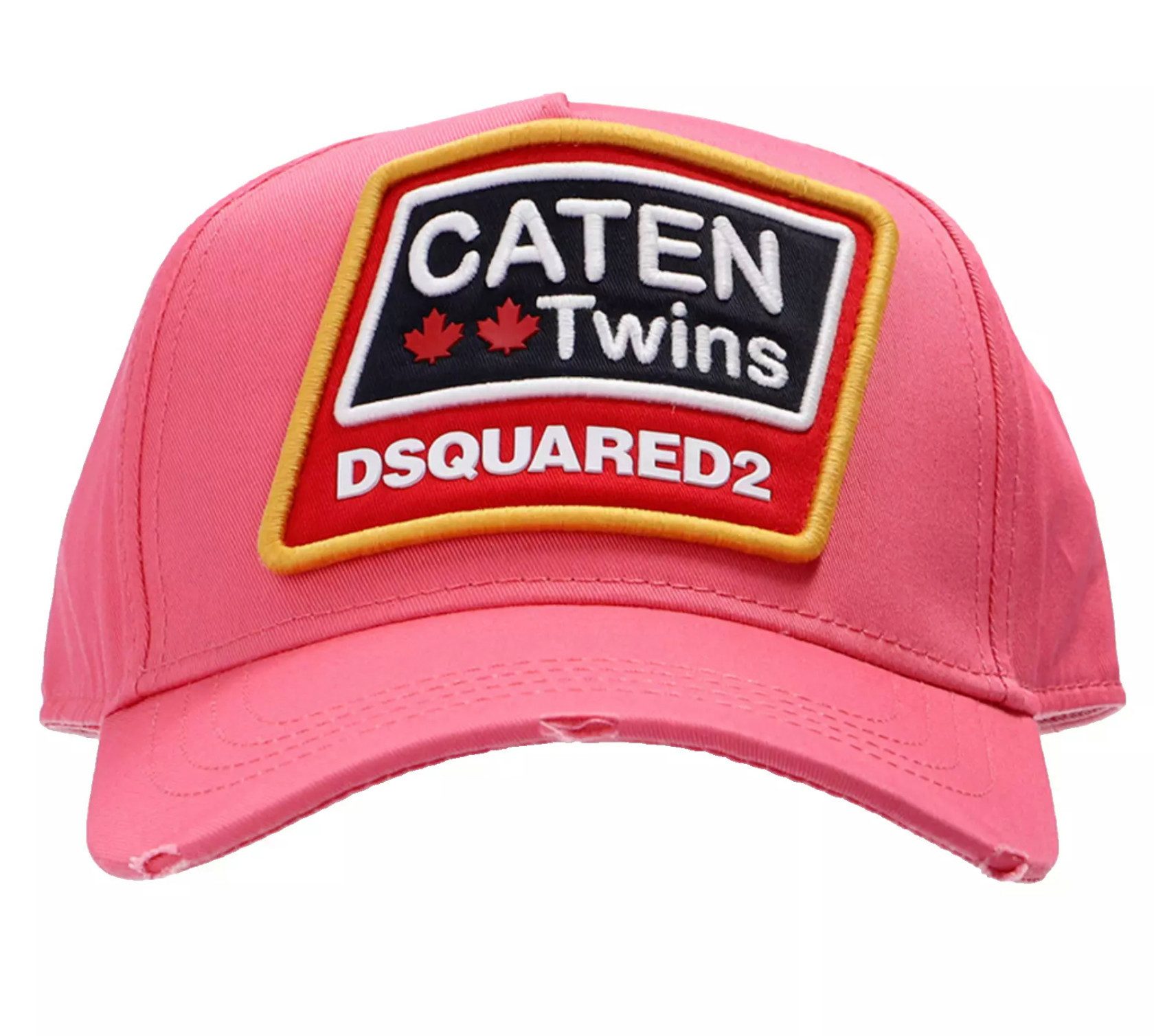 Dsquared2 Baseball Cap Caten Twins Big Patch Kappe Cap Unterstützt die Be Cool Be Nice Bewegung mit inspirierenden Botschaft