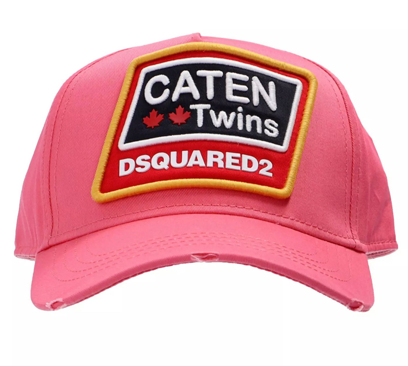 Dsquared2 Baseball Cap Caten Twins Big Patch Kappe Cap Unterstützt die Be Cool Be Nice Bewegung mit inspirierenden Botschaft