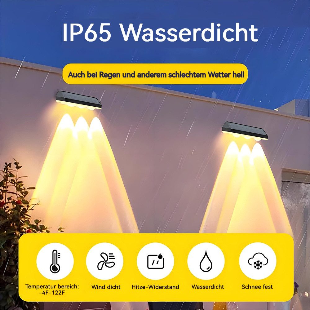 PODOFO LED Solarleuchte Solar Außenleuchten Zaunleuchten günstig online kaufen