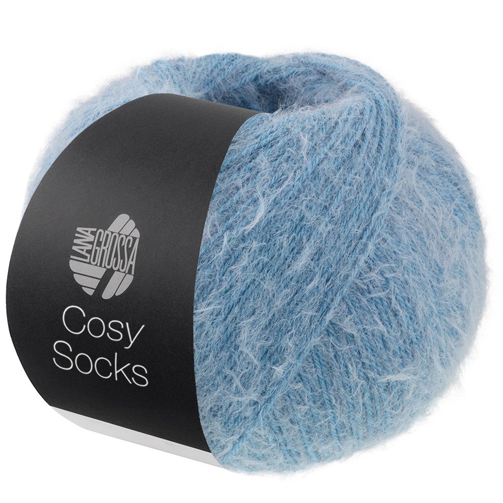 LANA GROSSA Meilenweit 100 g COSY SOCKS Häkelwolle, 420 m (Flauschige Sockenwolle mit Merinowolle, waschmaschinenfest), 100 g