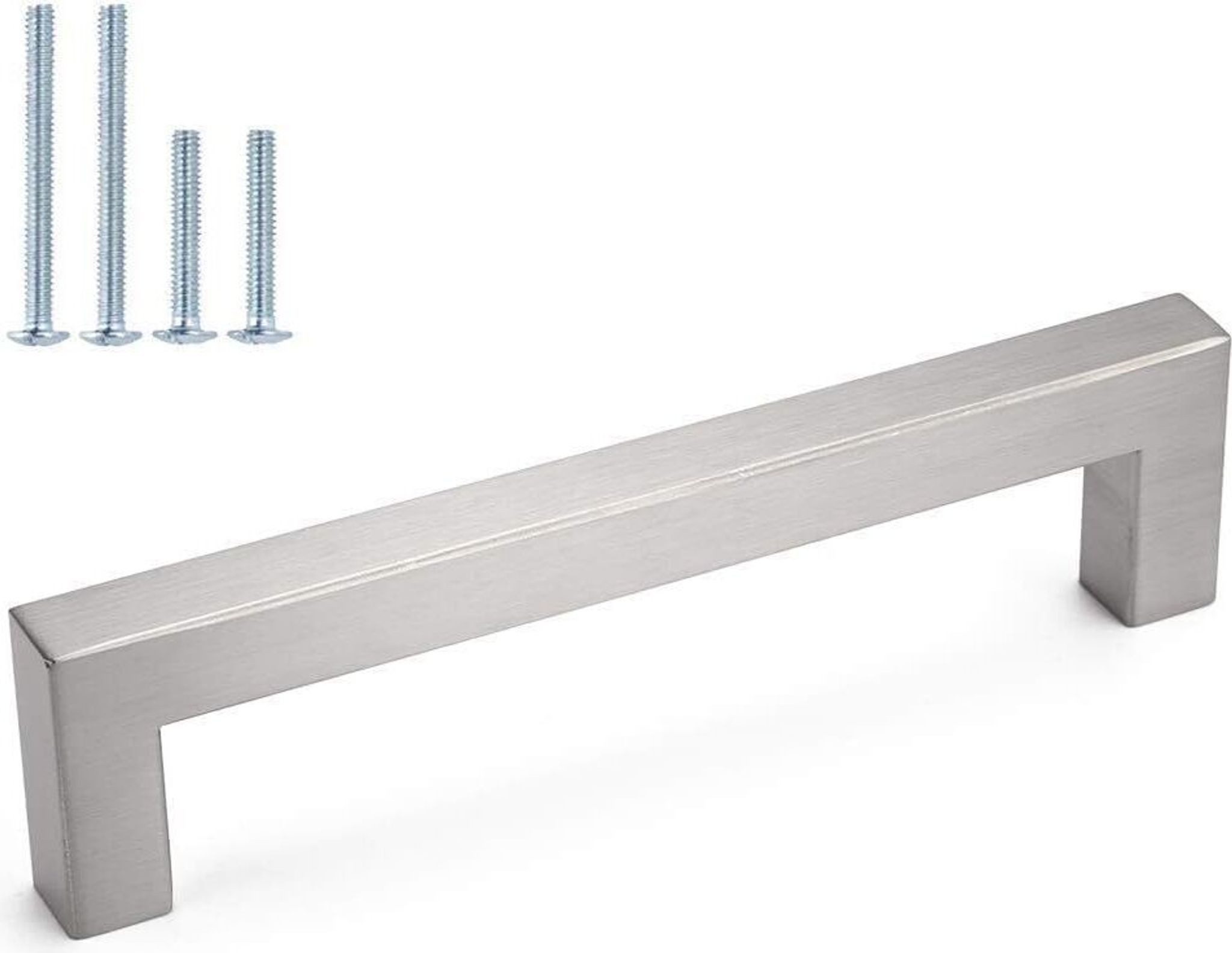 FELIXLEO Möbelgriff 15 Möbelgriffe 128mm Edelstahl Küchengriffe Silber Schrankgriffe