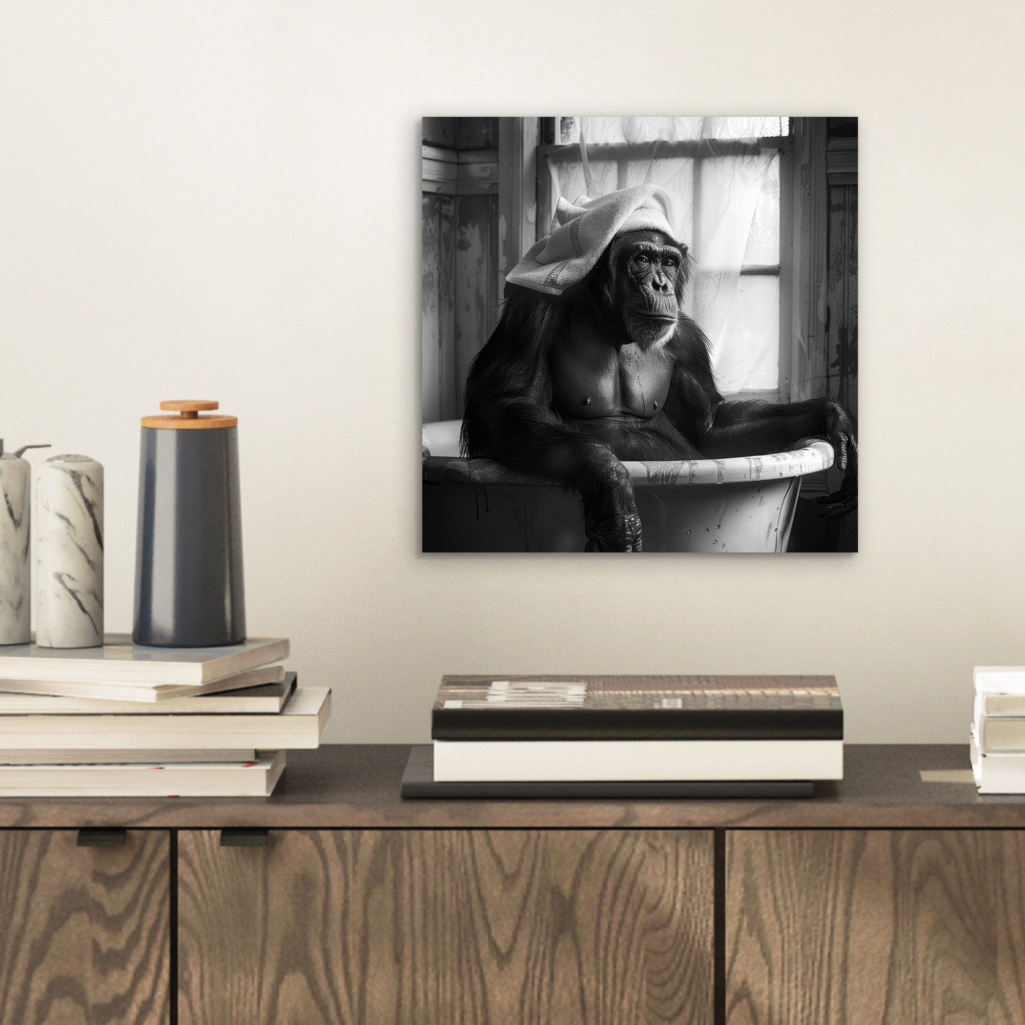 MuchoWow Metallbild Affe - Tier - günstig online kaufen