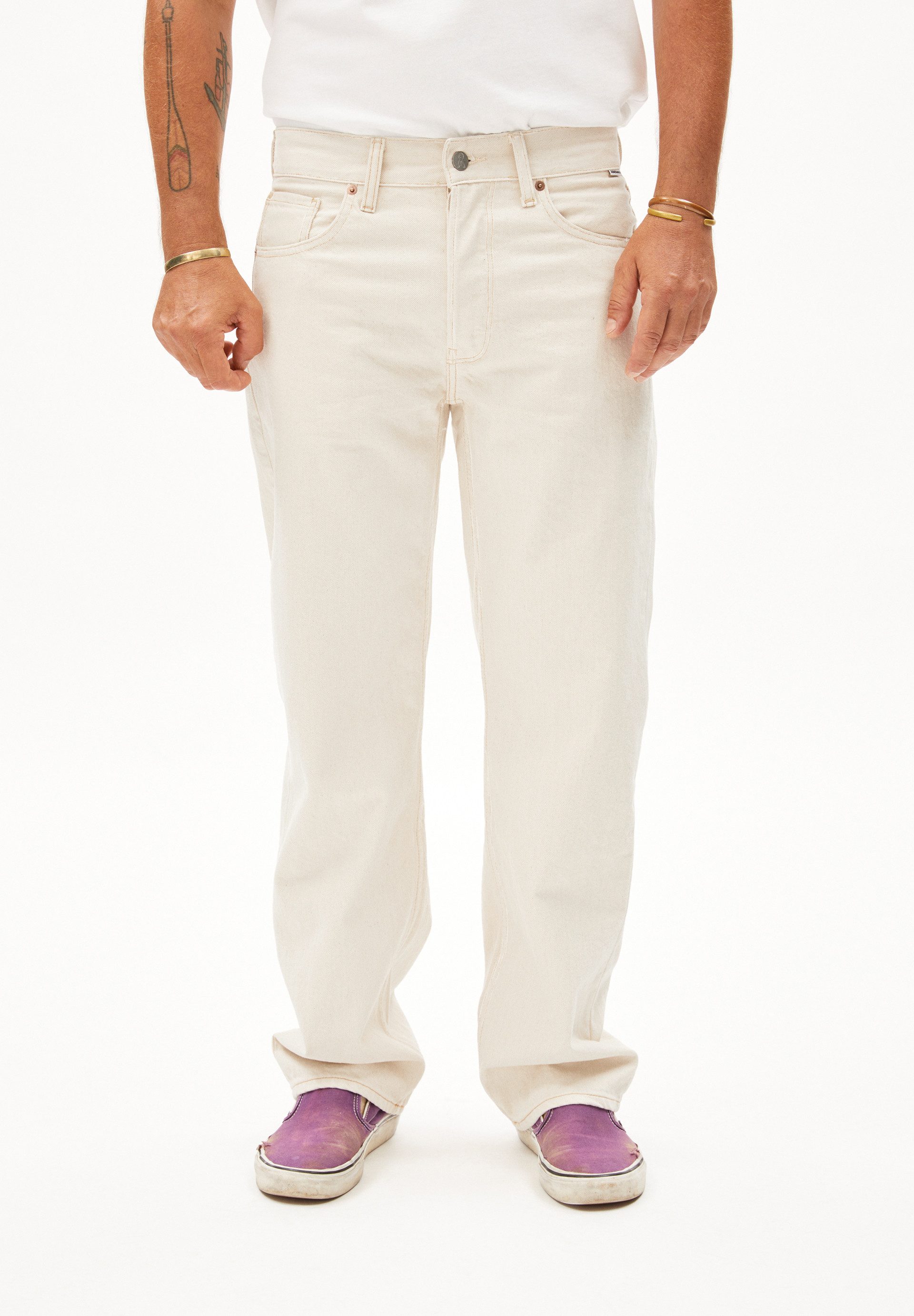 Straight-Jeans AARY Straight Jeans recycelter Baumwolle