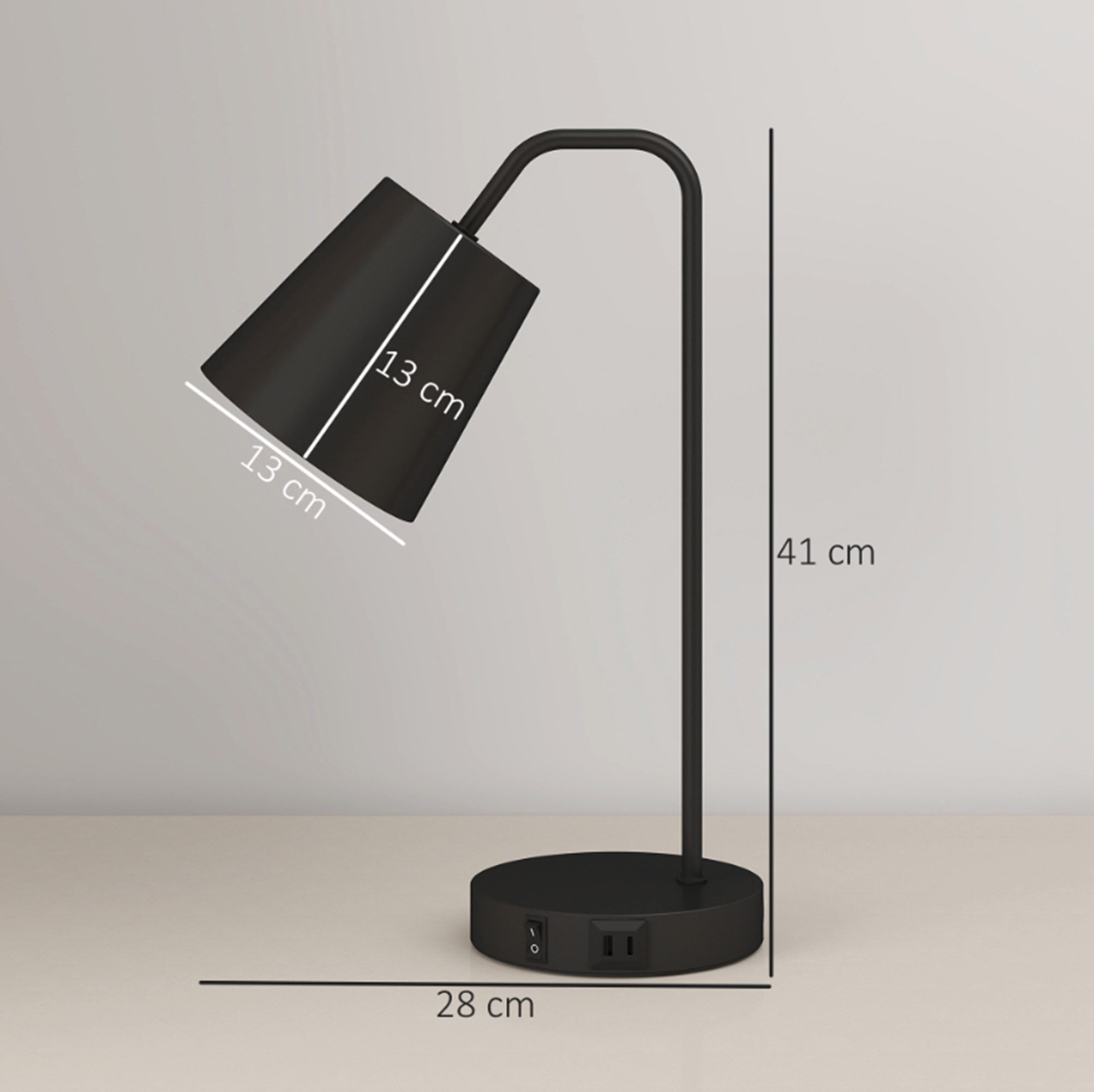 ibettertec Lampenfassung Nachttischlampe, Schreibtischlampe, Nachtlicht, (Spar-Set, 2-St., 2 Stück Tischleuchten ohne Leuchtmittel), Berührungsschalter, Metallgehäuse, pulverbeschichtet