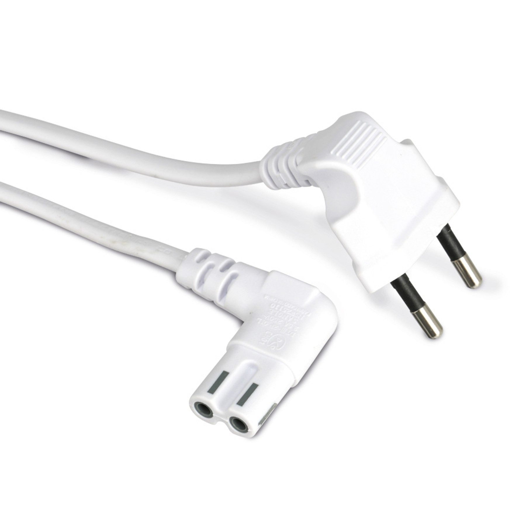 Goobay GOOBAY Euro-Netzkabel, weiß, 1 m Netzkabel
