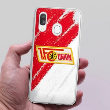 DeinDesign Handyhülle Offizielles Lizenzprodukt 1. FC Union Berlin Logo, Samsung Galaxy A40 Silikon Hülle Bumper Case Handy Schutzhülle