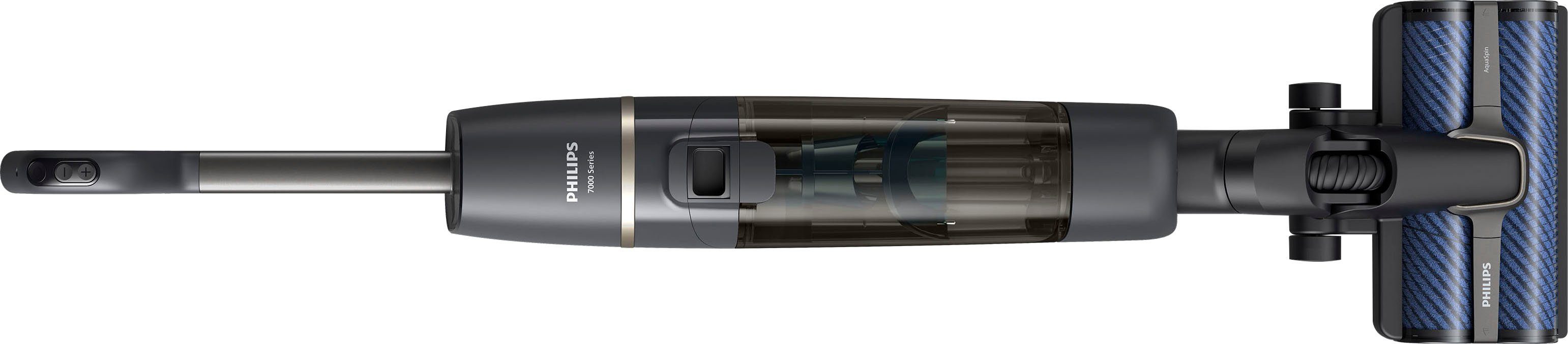 Philips Nass-Trocken-Sauger XW7110/01 AquaTrio Cordless 7000 Series, beutellos, mit 30 Minuten Laufzeit, AquaSpin-Düse